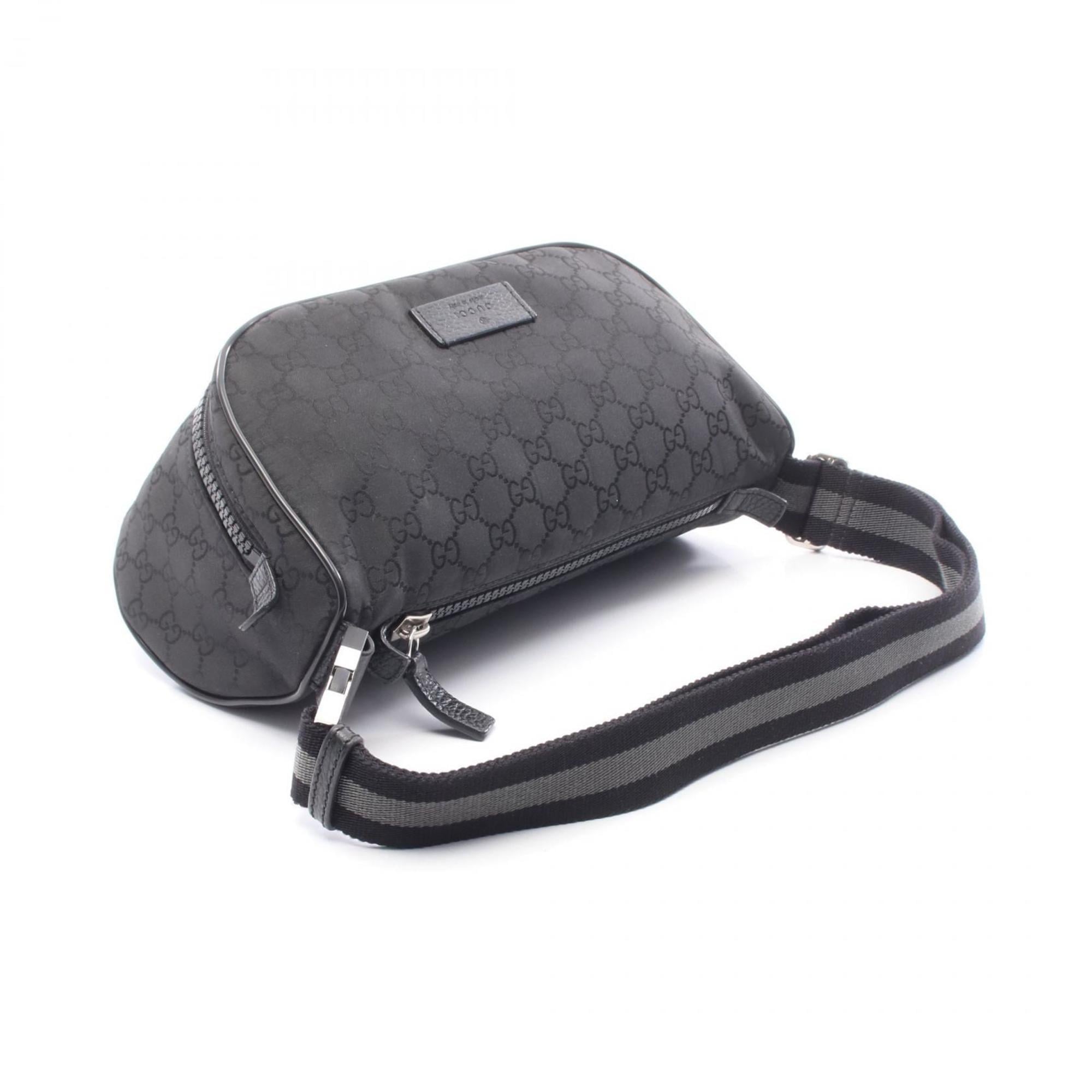 Gucci Black Nylon Leather Fanny Pack (Pre-Owned)
