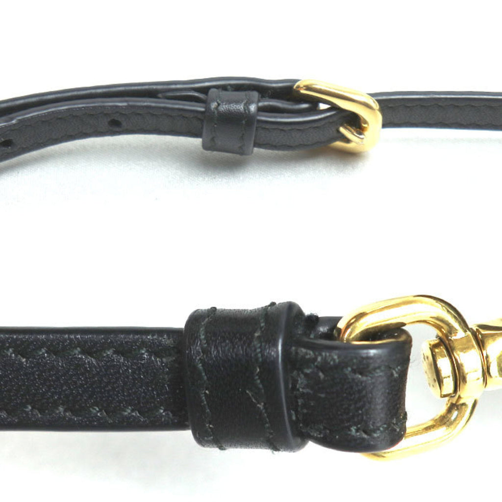 Prada Black Canvas Leather Shoulder Bag