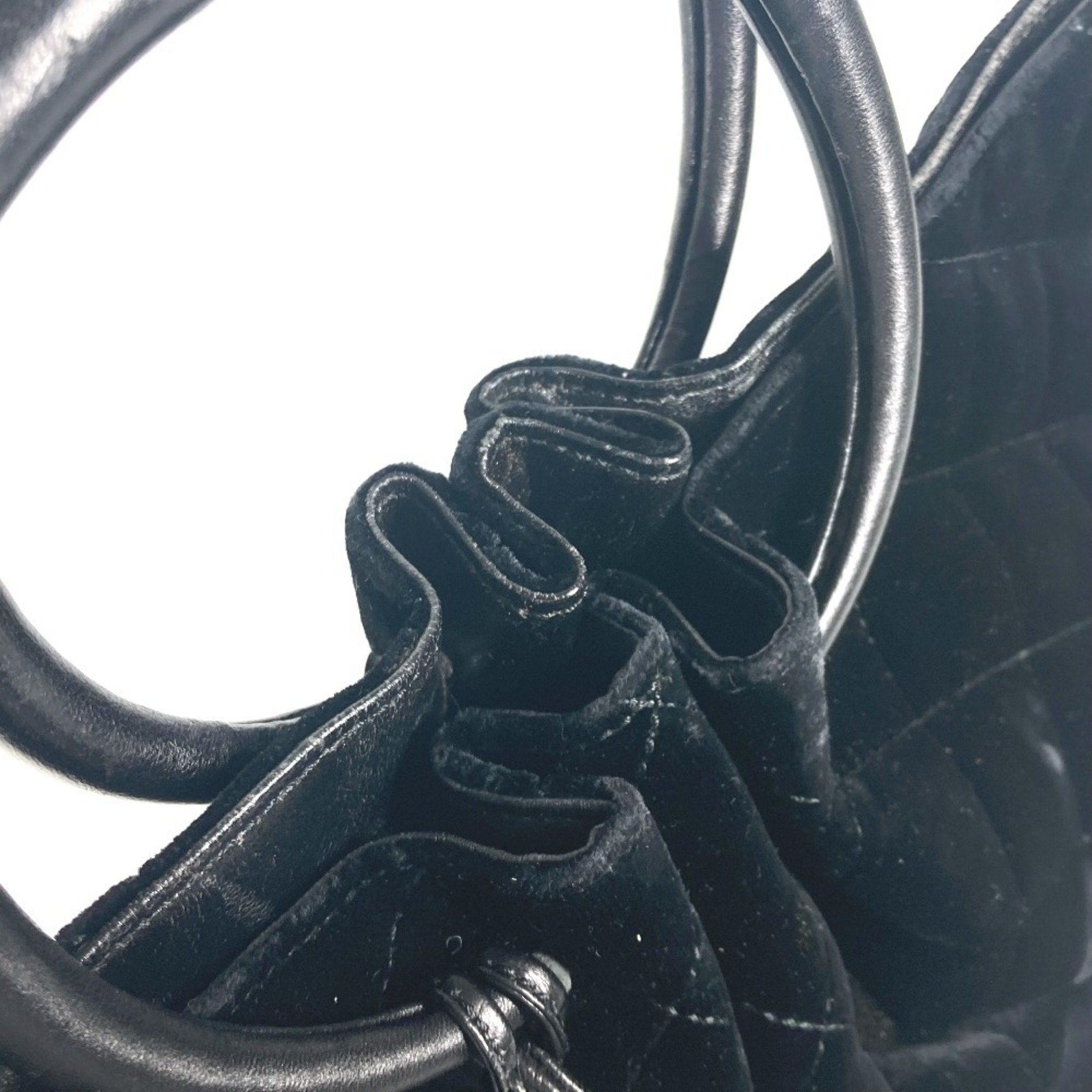 Chanel Black Leather Handbag Tote Bag