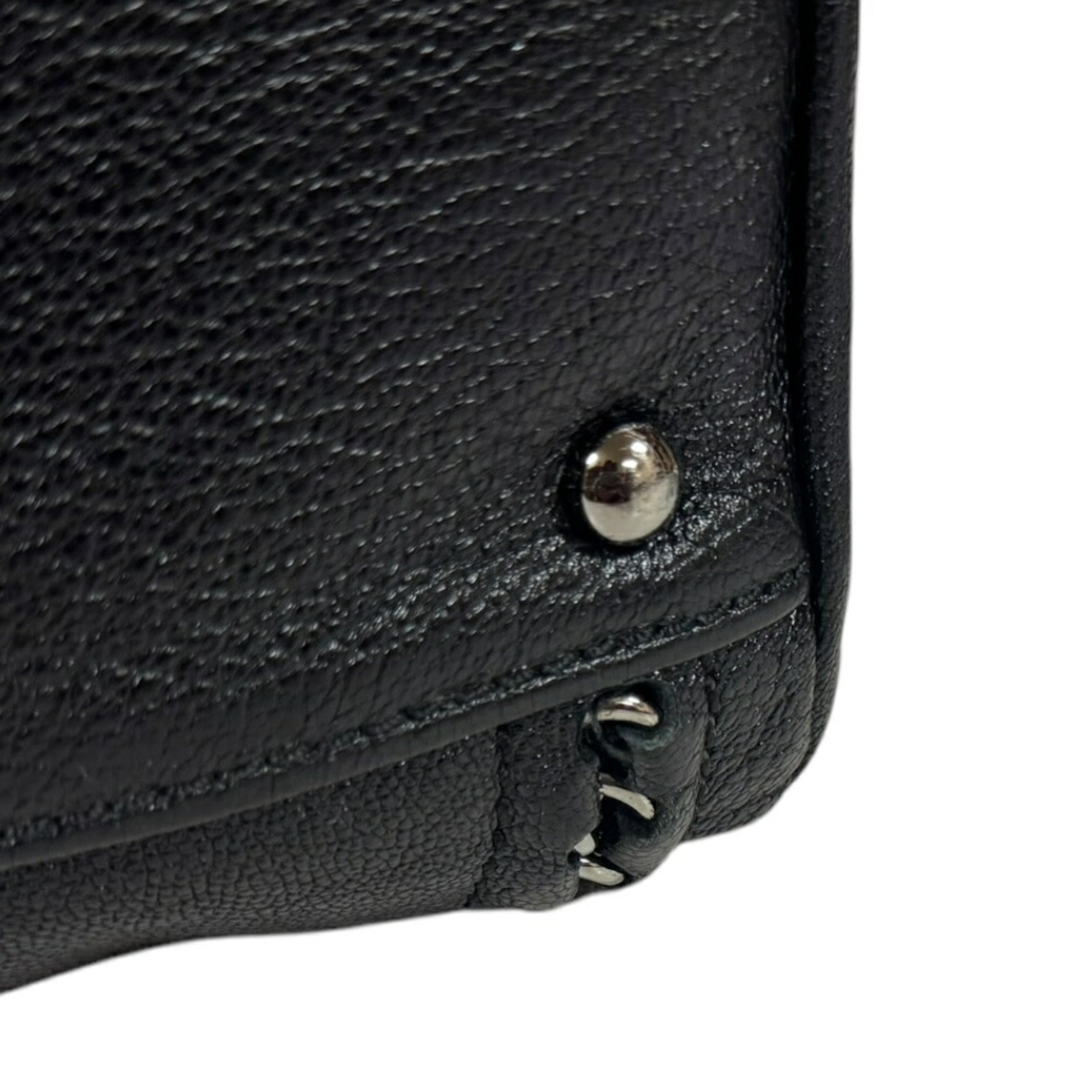Chanel Black Leather Boston Bag