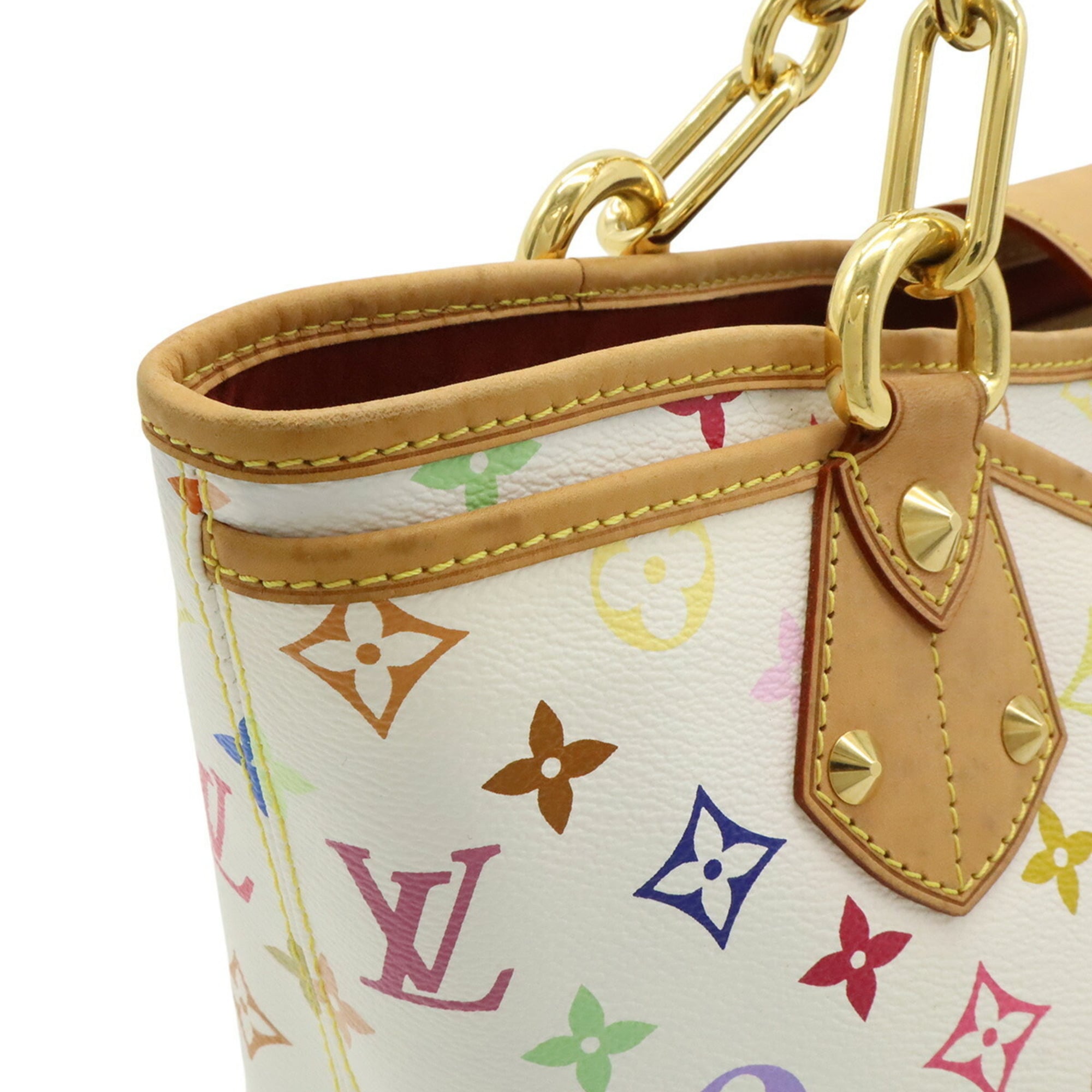Louis Vuitton Blanc Monogram Multi-Color White Monogram Multicolore Pvc Coated Canvas Shoulder Bag Tote Bag