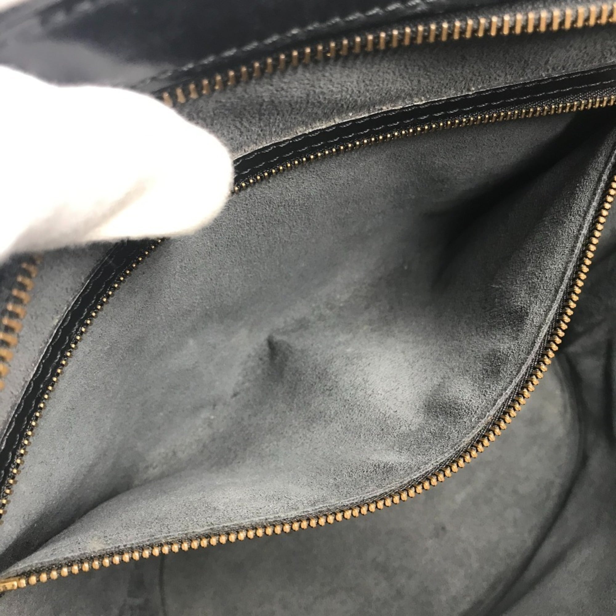 Louis Vuitton Black Noir Epi Leather Shoulder Bag Tote Bag