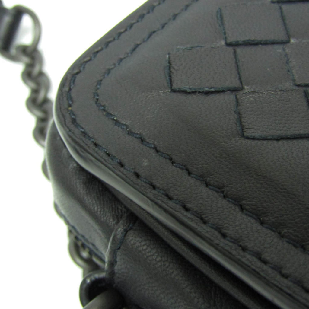 Bottega Veneta Belt Flap Camera Bag Intrecciato Nappa Navy Leather Shoulder Bag Bag