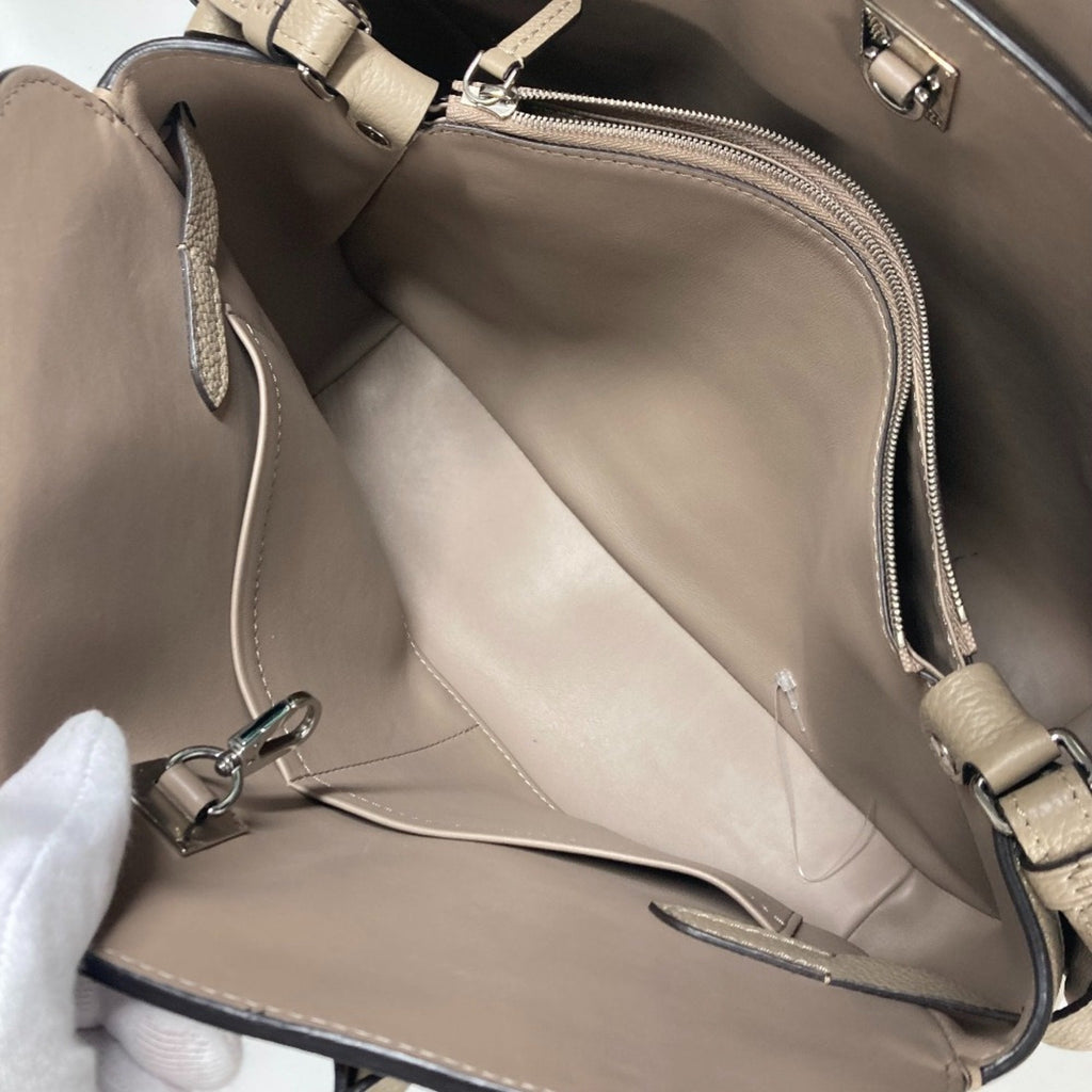 Louis Vuitton Gray Tourterelle Leather Handbag Shoulder Bag Tote Bag