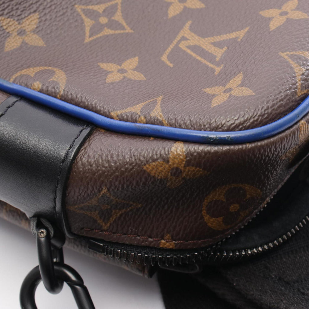 Louis Vuitton Blue Brown Monogram Macassar Coated Canvas Handbag