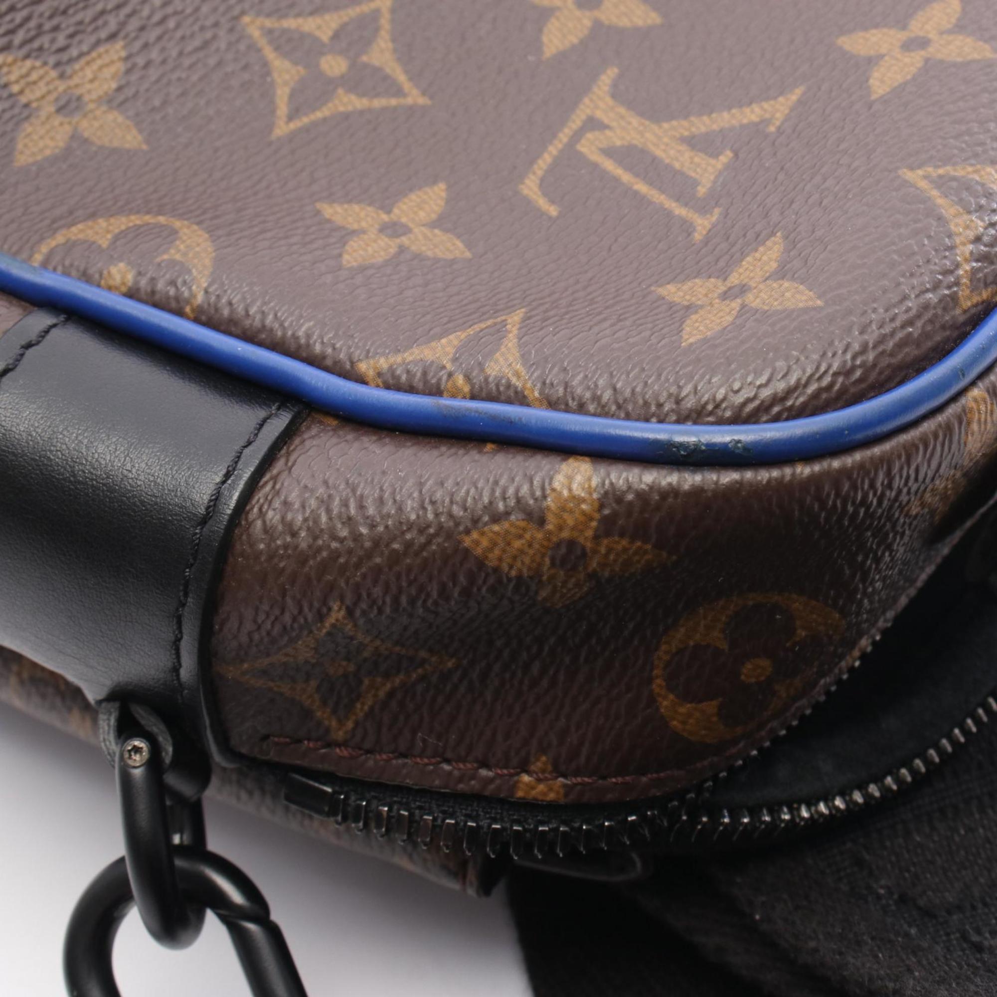 Louis Vuitton Blue Brown Monogram Macassar Coated Canvas Handbag