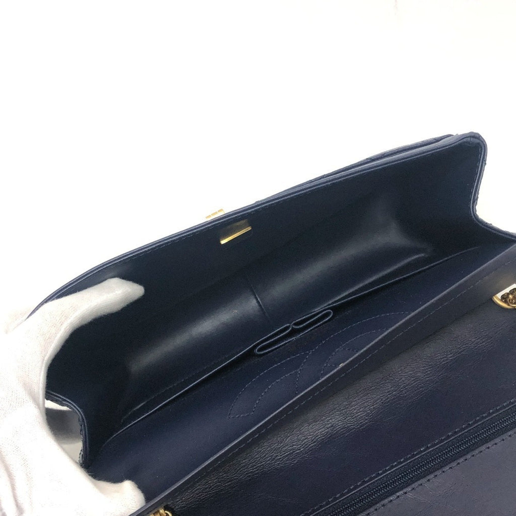 Chanel Navy Leather Shoulder Bag