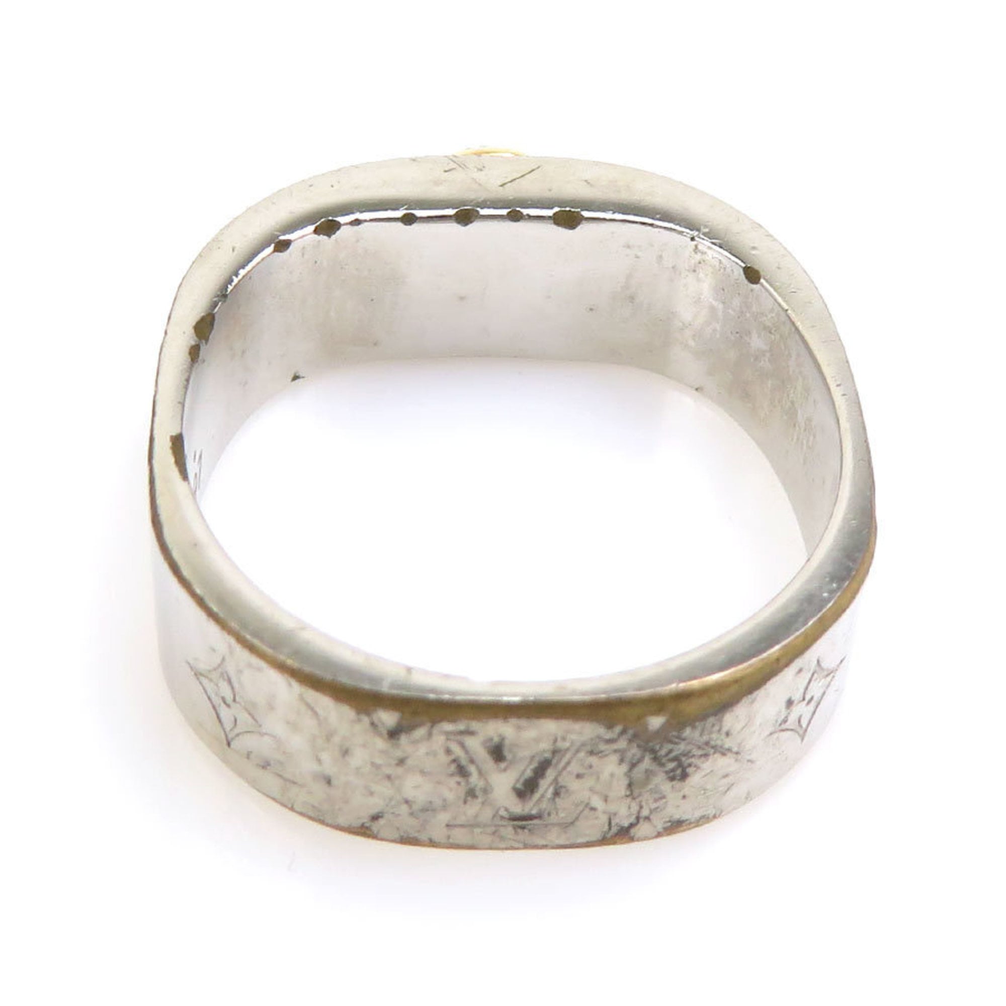 Louis Vuitton Gold Silver Metal Band Ring