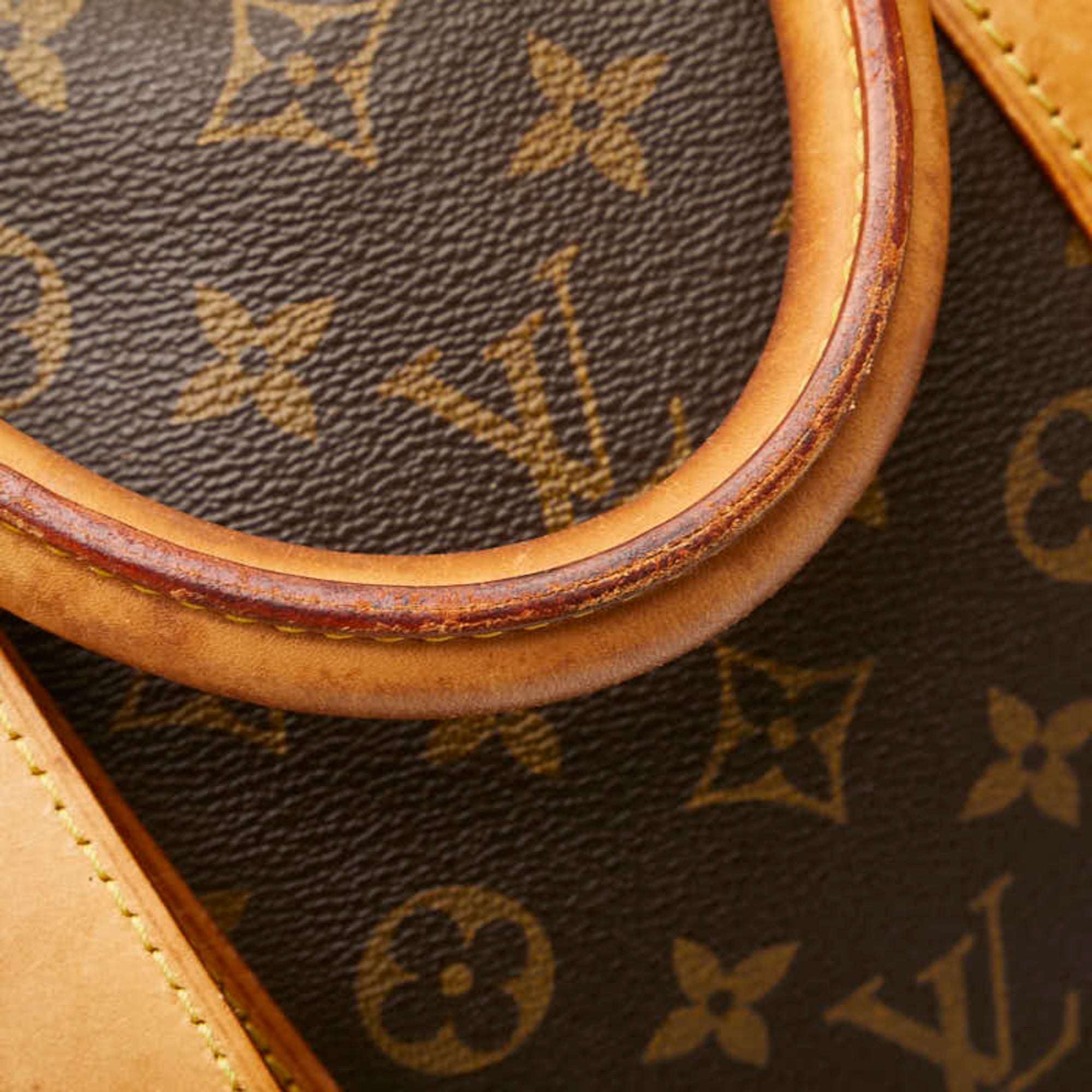 Louis Vuitton Monogram Brown Pvc Leather Boston Bag Shoulder Bag
