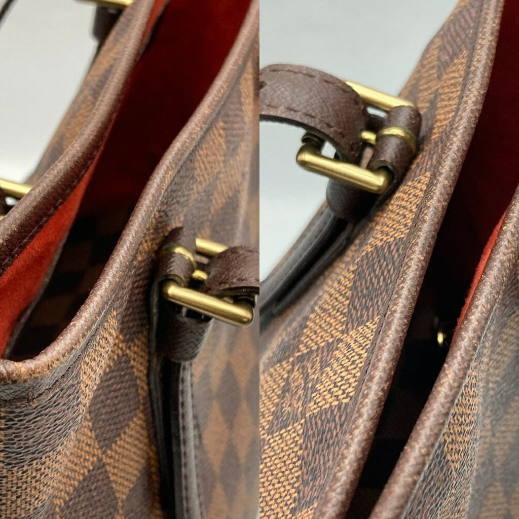 Louis Vuitton Brown Pvc Leather Tote Bag