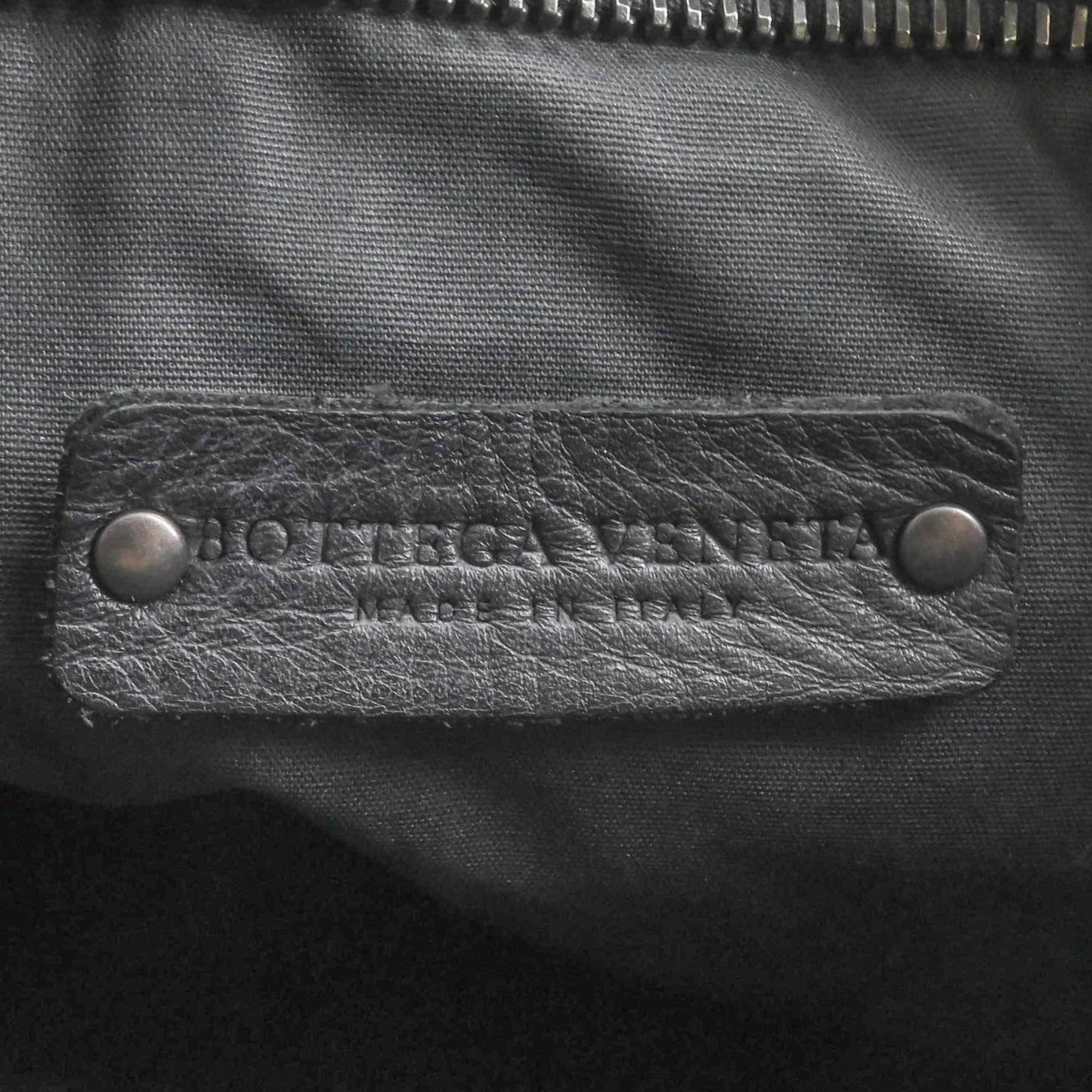Bottega Veneta Black Intrecciato Leather Shoulder Bag