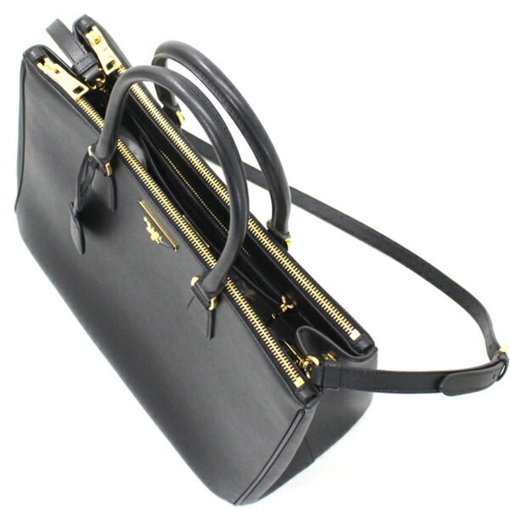 Prada Black Nero Saffiano Lux Handbag Shoulder Bag Tote Bag