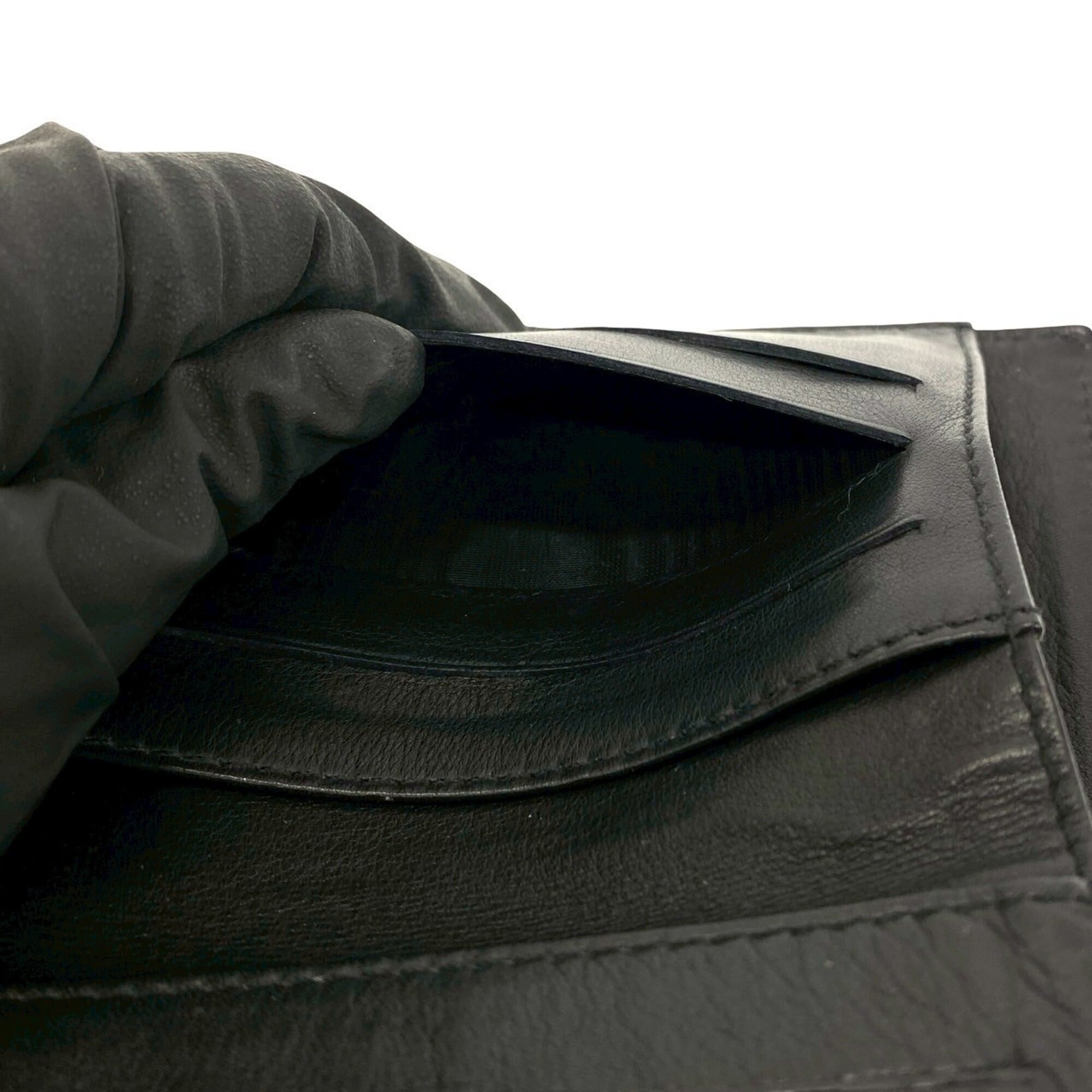 Chanel Black Grained Calfskin Wallet (Bi-Fold)