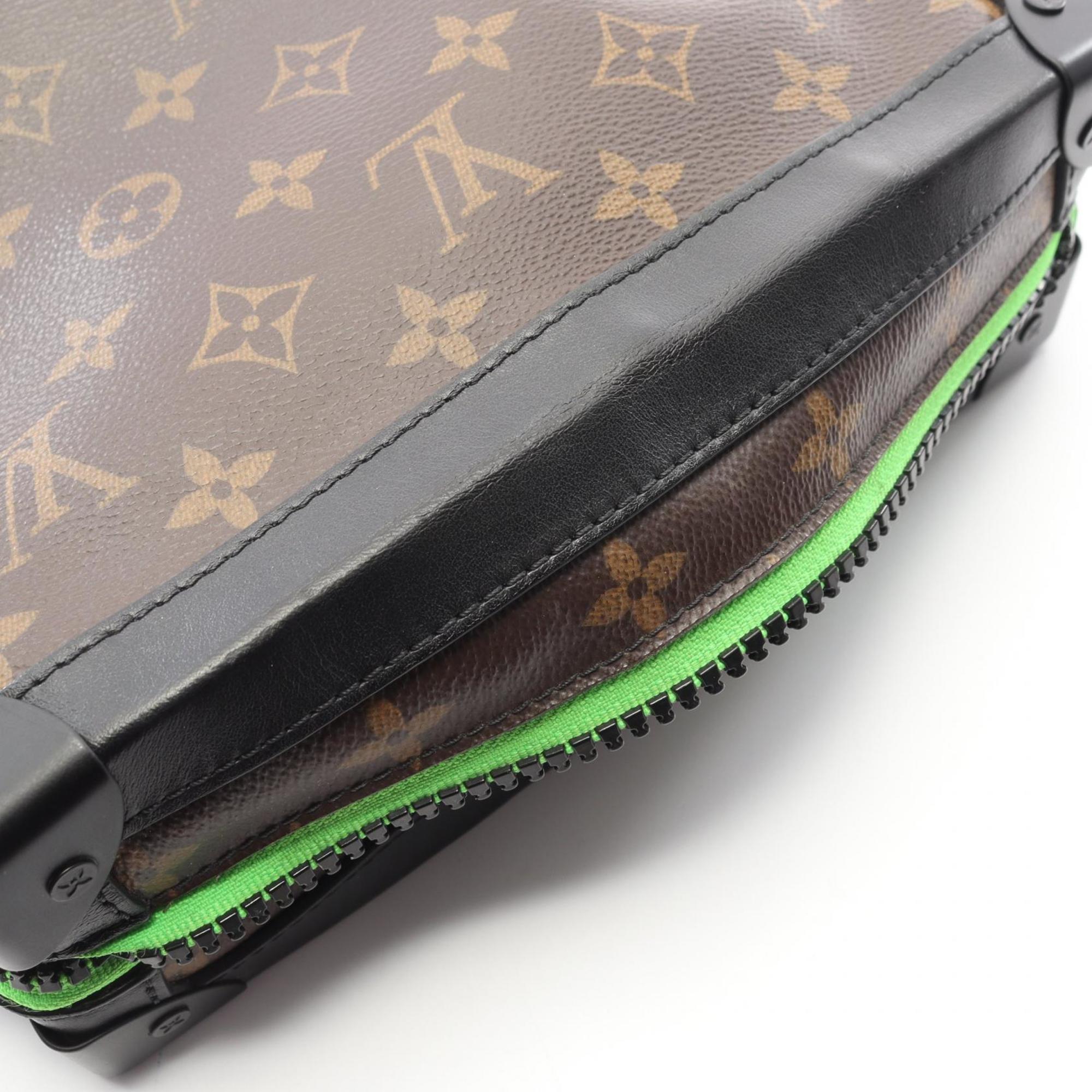 Louis Vuitton Black Brown Monogram Macassar Multi-Color Coated Canvas Leather Shoulder Bag