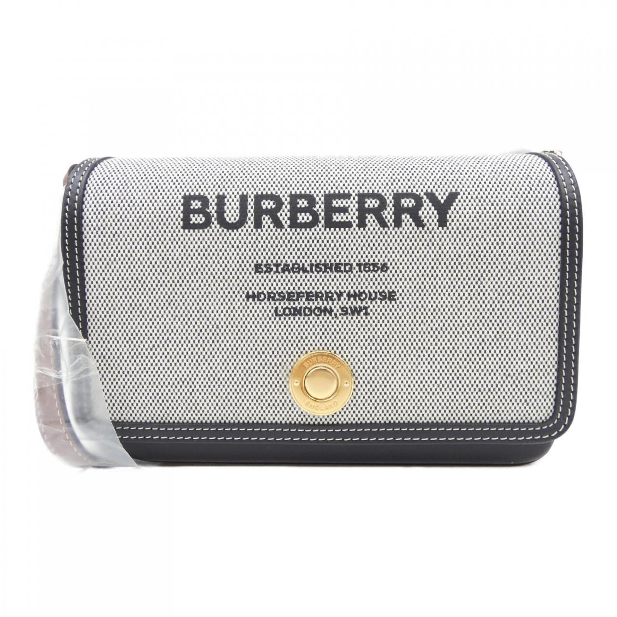 Burberry Black Gray White Handbag Shoulder Bag