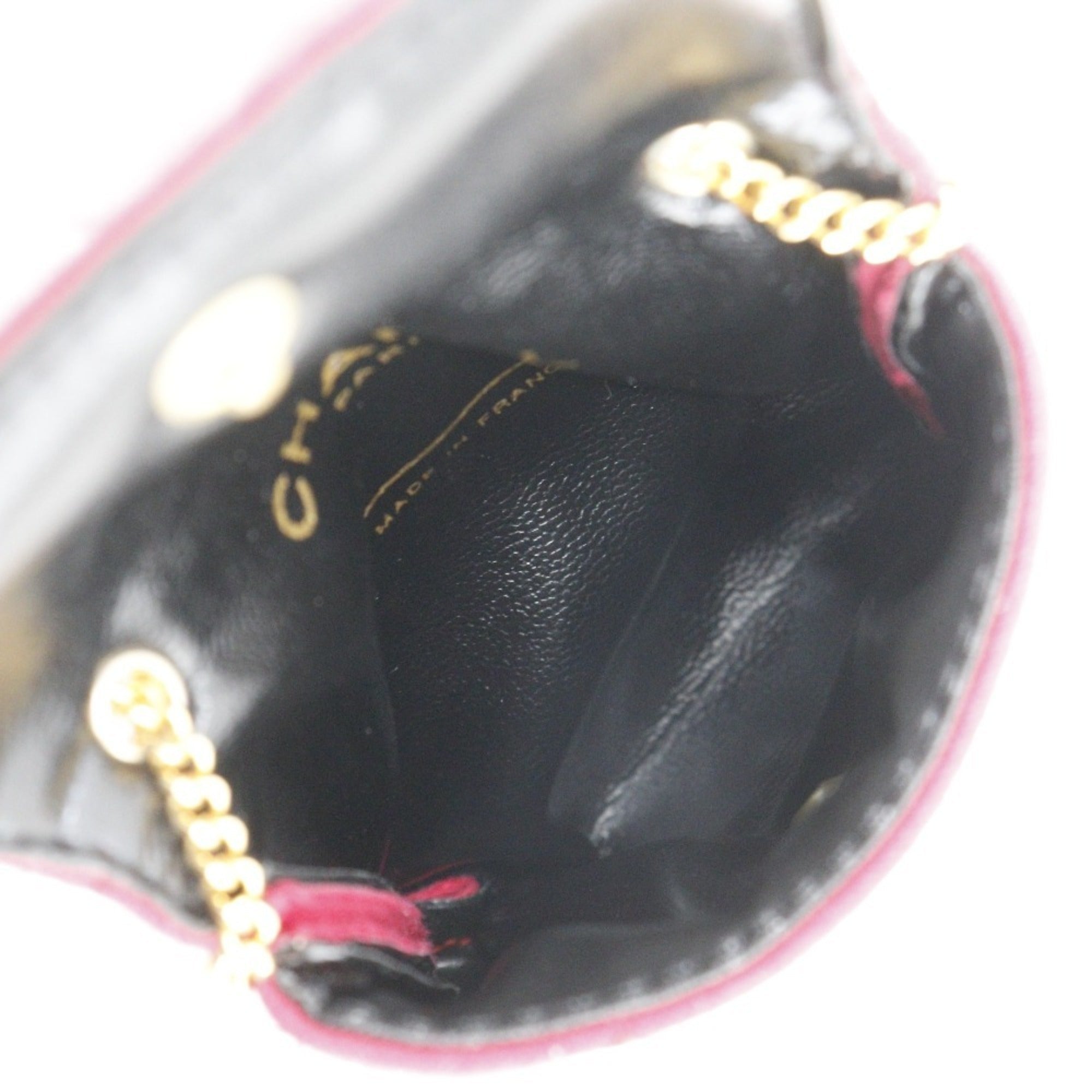 Chanel Red Color Cotton Pouch