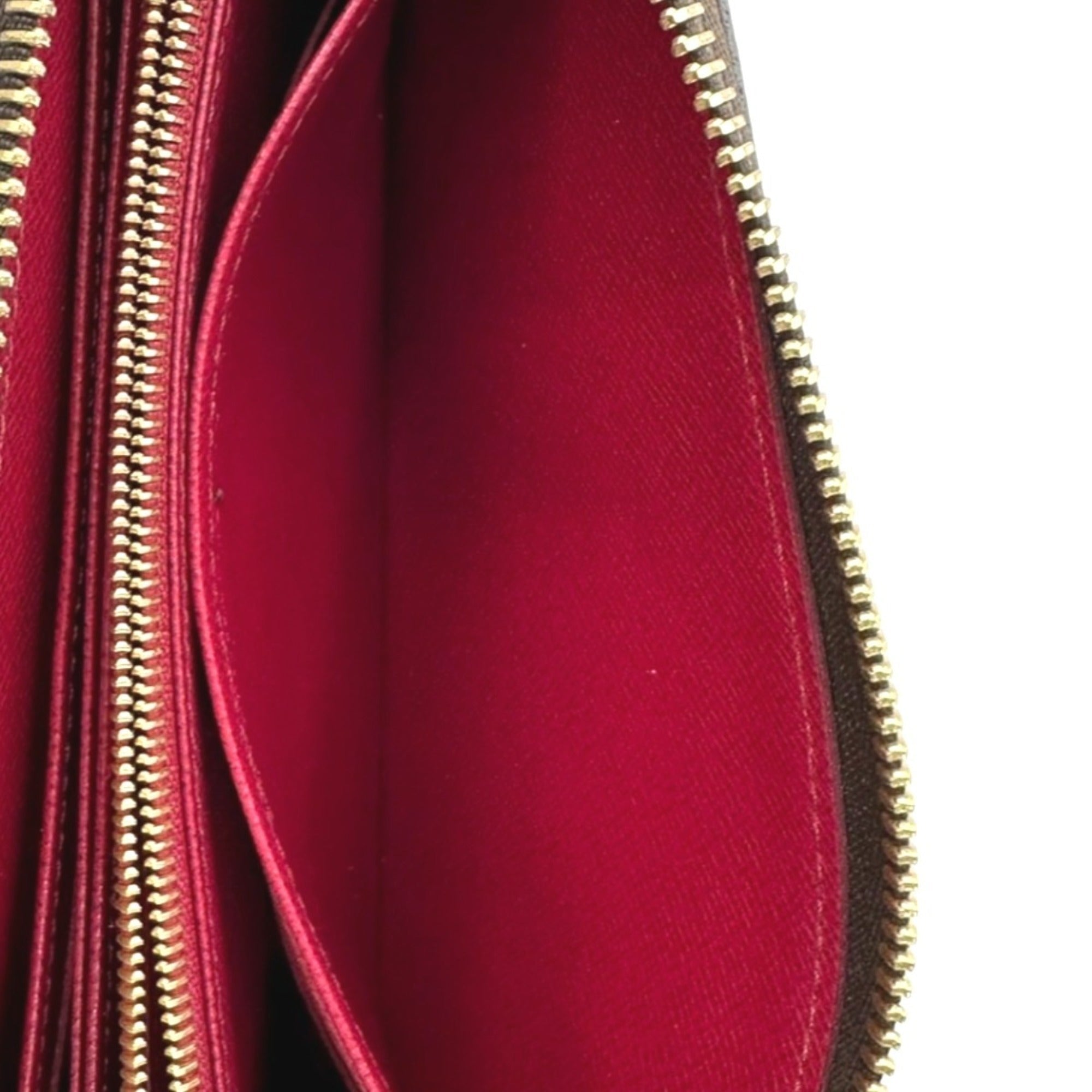 Louis Vuitton Monogram Brown Fuchsia Monogram Long Wallet