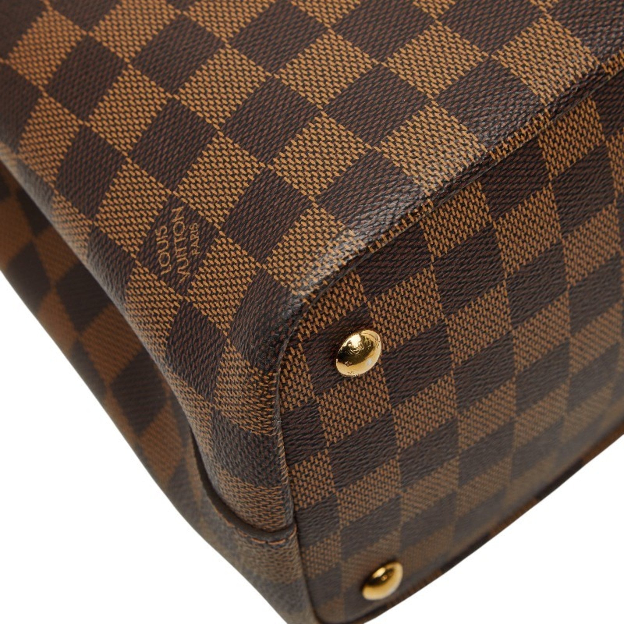 Louis Vuitton Brown Ebene Pvc Leather Shoulder Bag Tote Bag