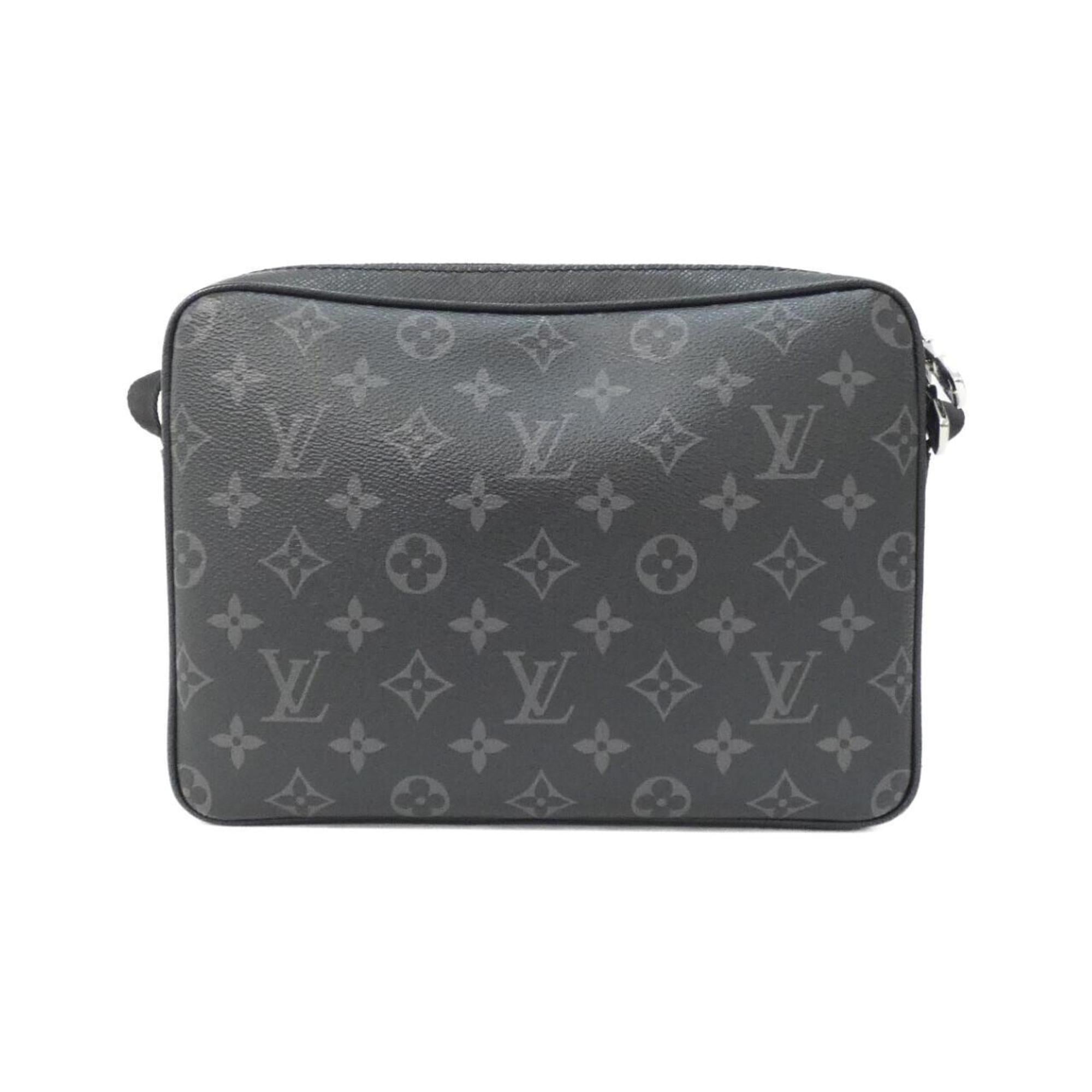 Louis Vuitton Black Coated Canvas Leather Shoulder Bag