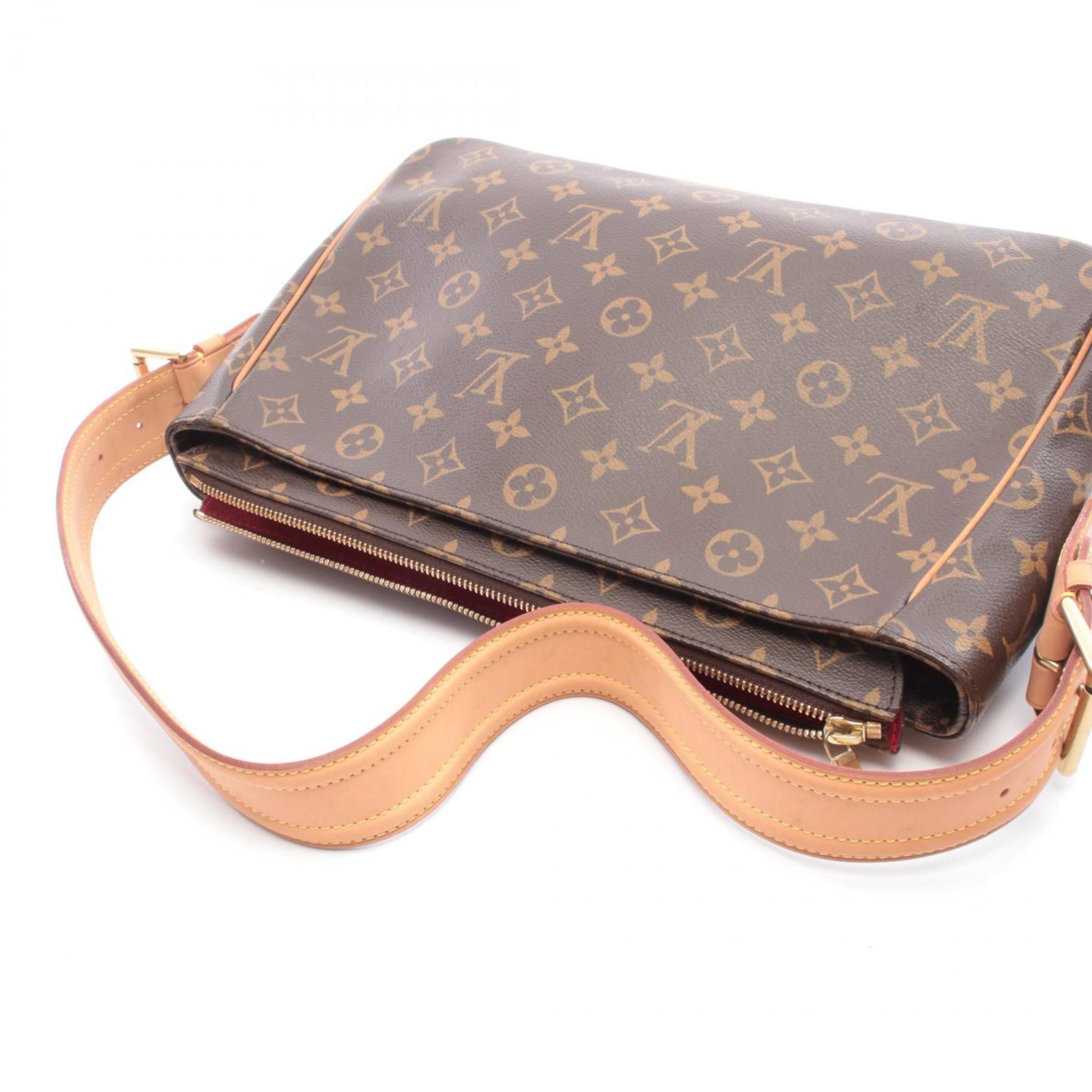 Louis Vuitton Brown Coated Canvas Pvc Monogram Leather Handbag Shoulder Bag