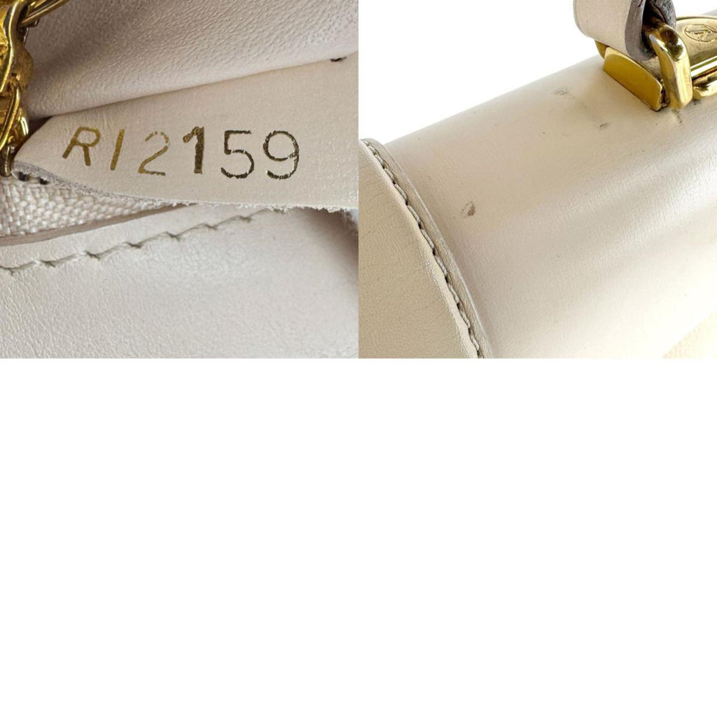 Louis Vuitton Light Beige Leather Handbag Shoulder Bag