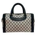 Gucci Navy Pvc Leather Boston Bag Handbag Tote Bag (Pre-Owned)