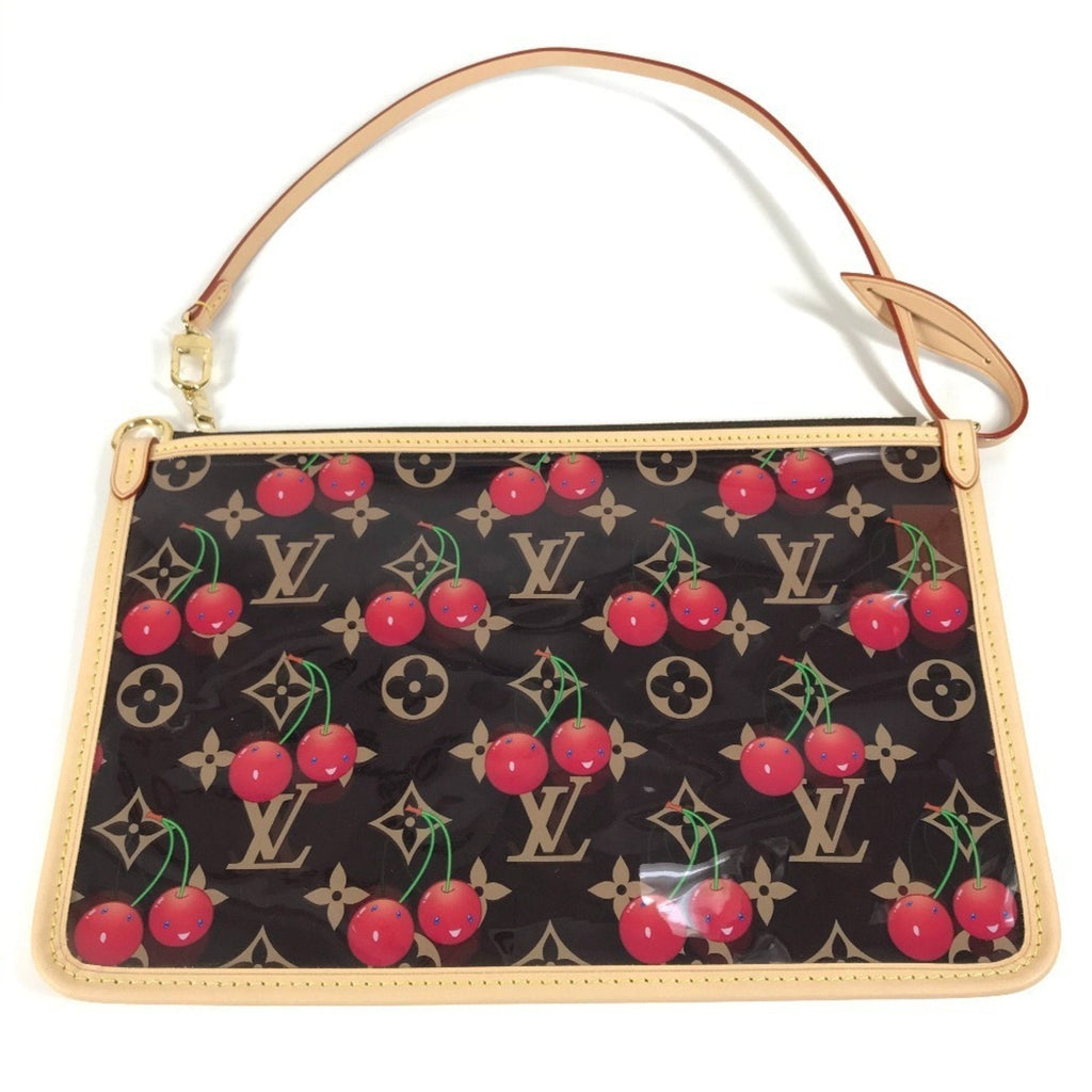 Louis Vuitton Brown Clear Monogram Red Color Monogram Shoulder Bag