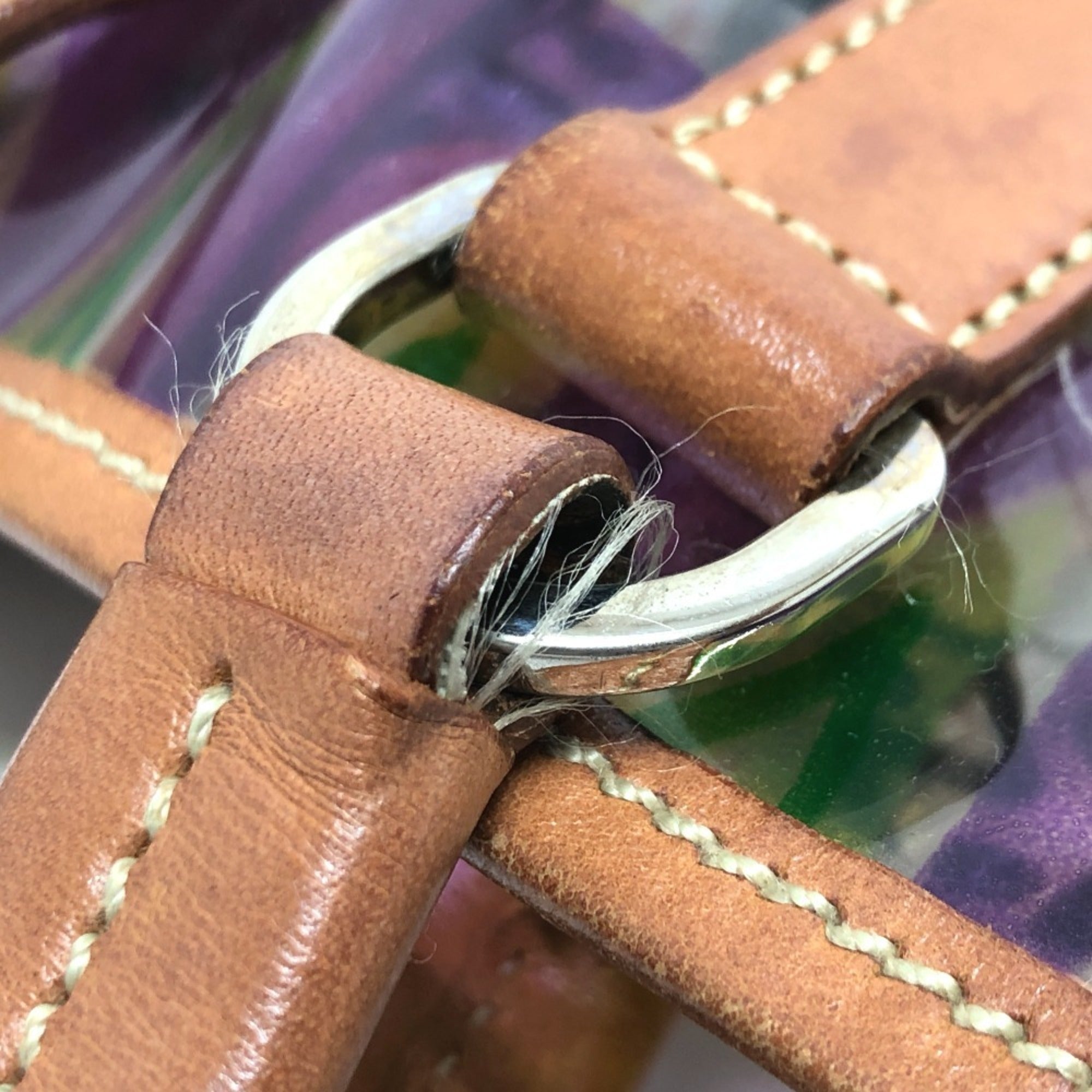 Prada Multi-Color Vinyl Leather Tote Bag
