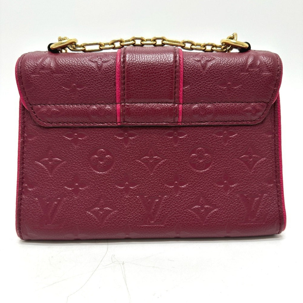 Louis Vuitton Red Color Monogram Empreinte Pochette Shoulder Bag