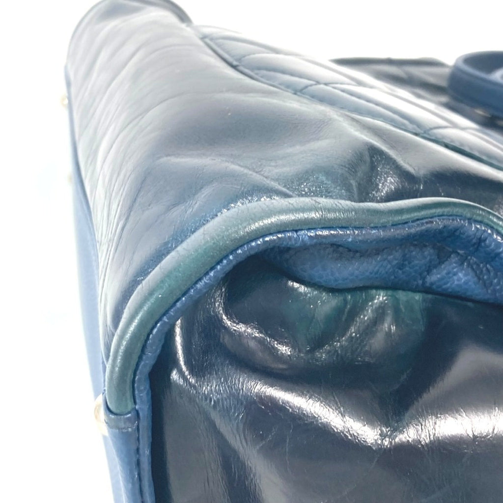 Chanel Navy Leather Shoulder Bag