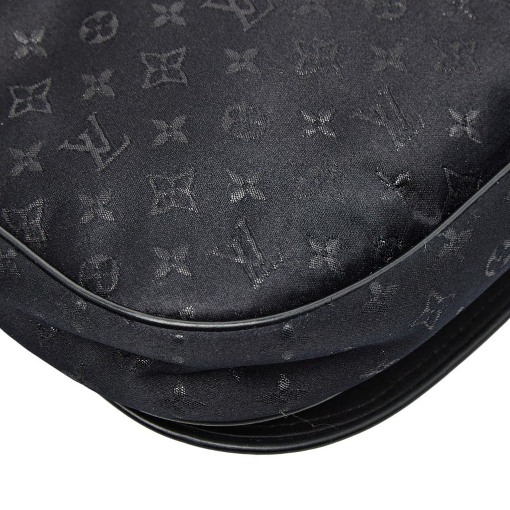 Louis Vuitton Black Noir Satin Leather Shoulder Bag