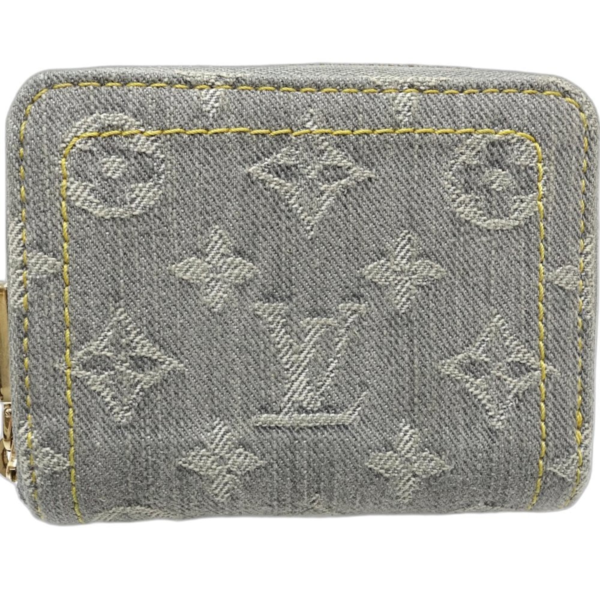 Louis Vuitton Gray Denim Coin Purse/Coin Case