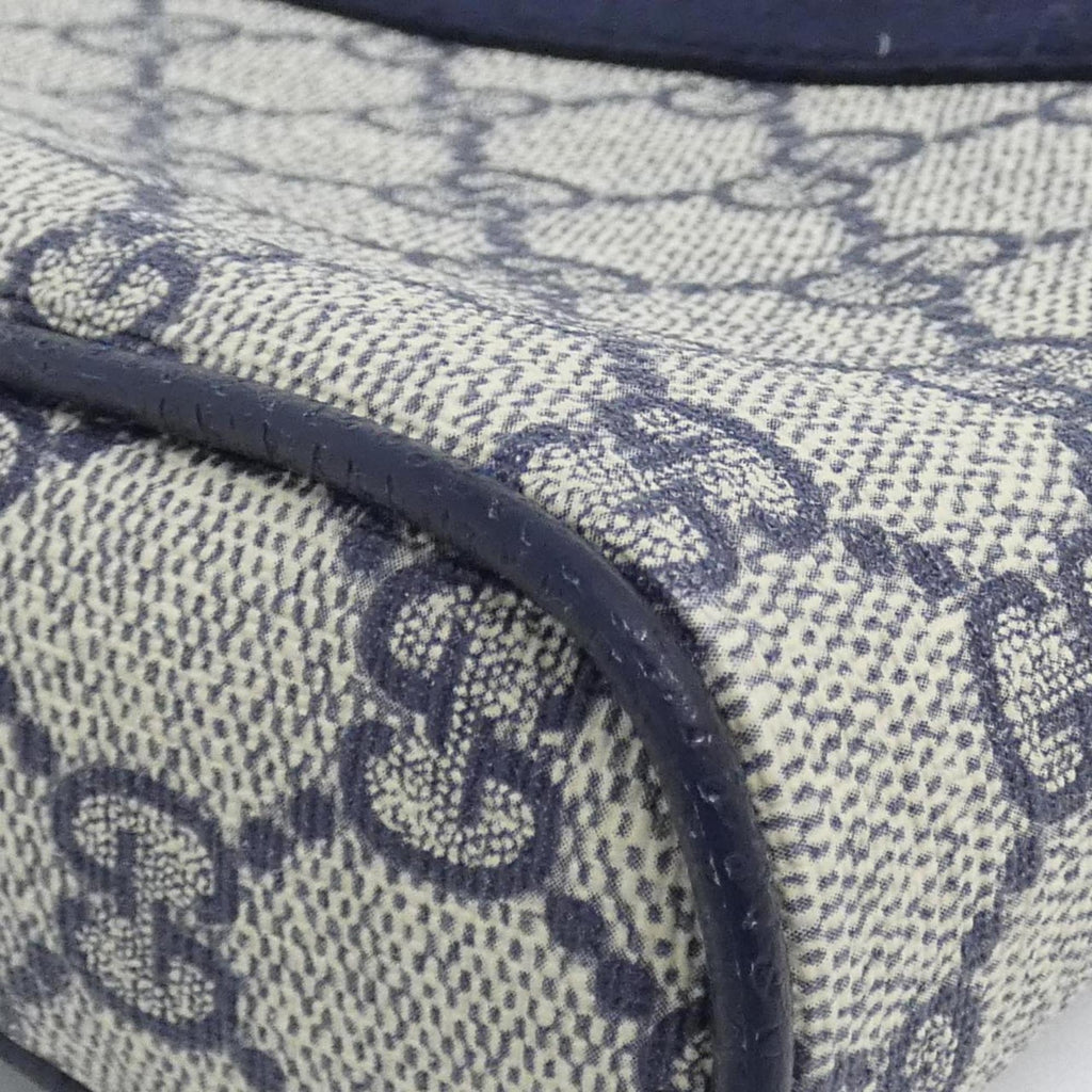 Gucci Beige Blue Gg Supreme Shoulder Bag (Pre-Owned)