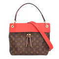 Louis Vuitton Brown Red Color Monogram Canvas Shoulder Bag