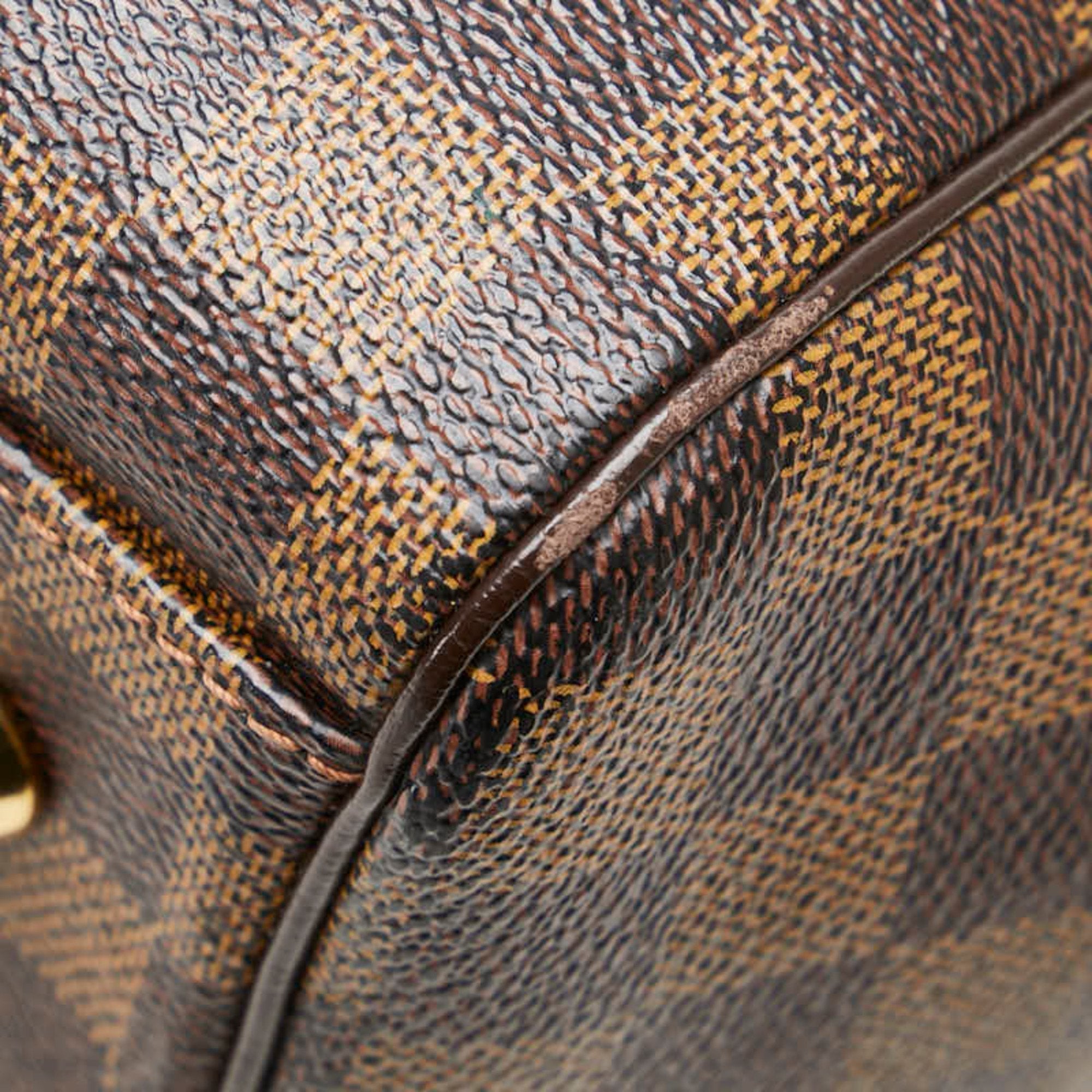 Louis Vuitton Damier Brown Pvc Leather Handbag Shoulder Bag