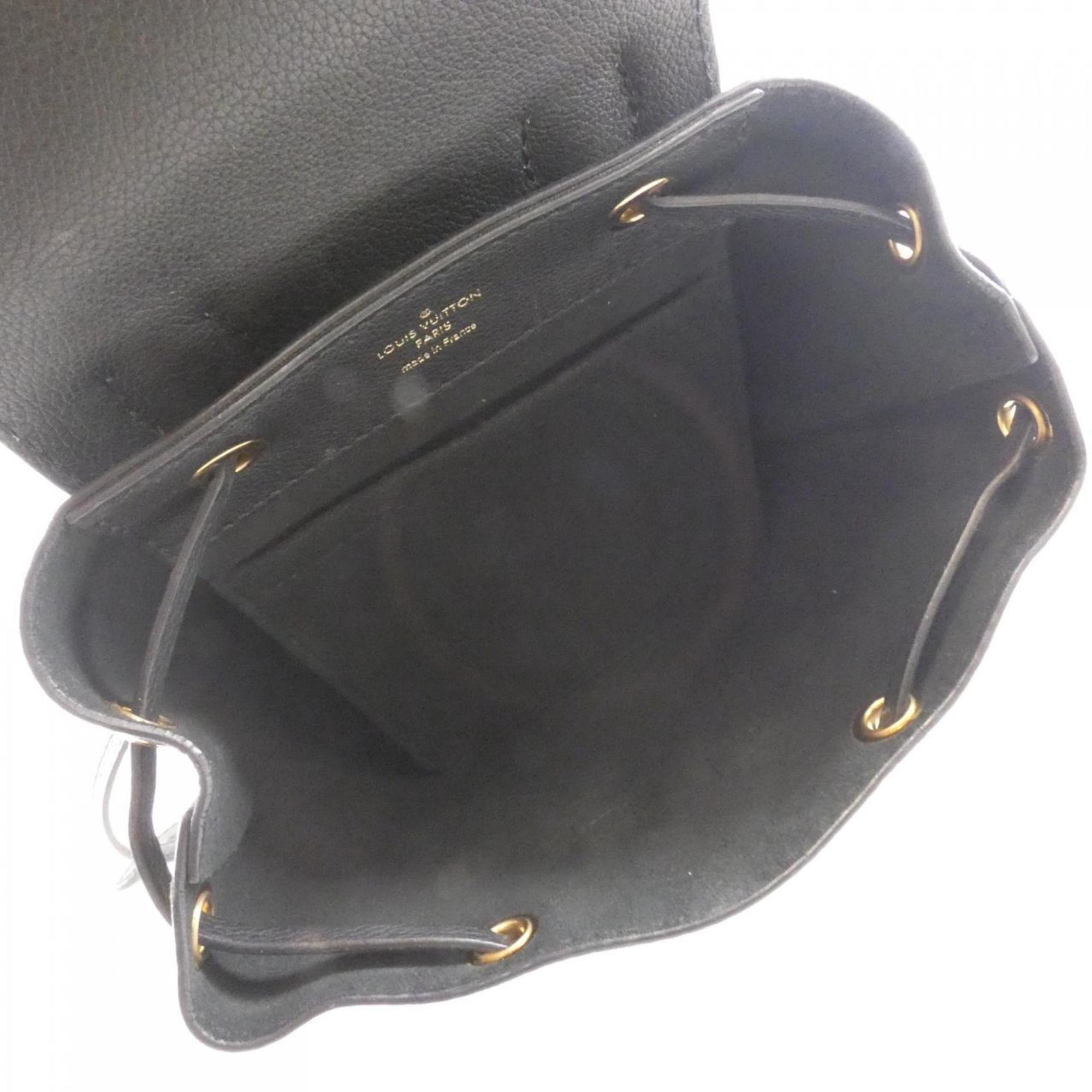 Louis Vuitton Black Leather Backpack