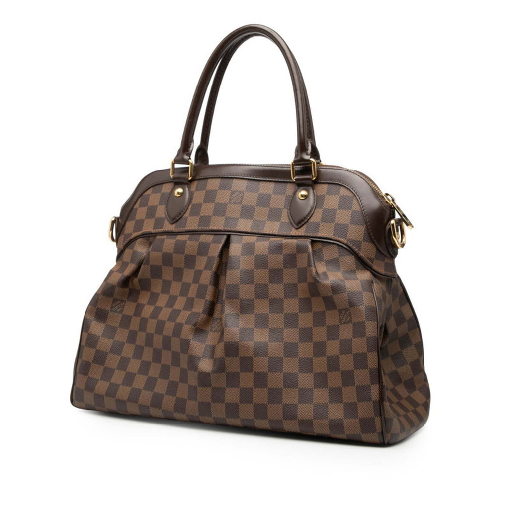 Louis Vuitton Brown Leather Pvc Handbag Shoulder Bag