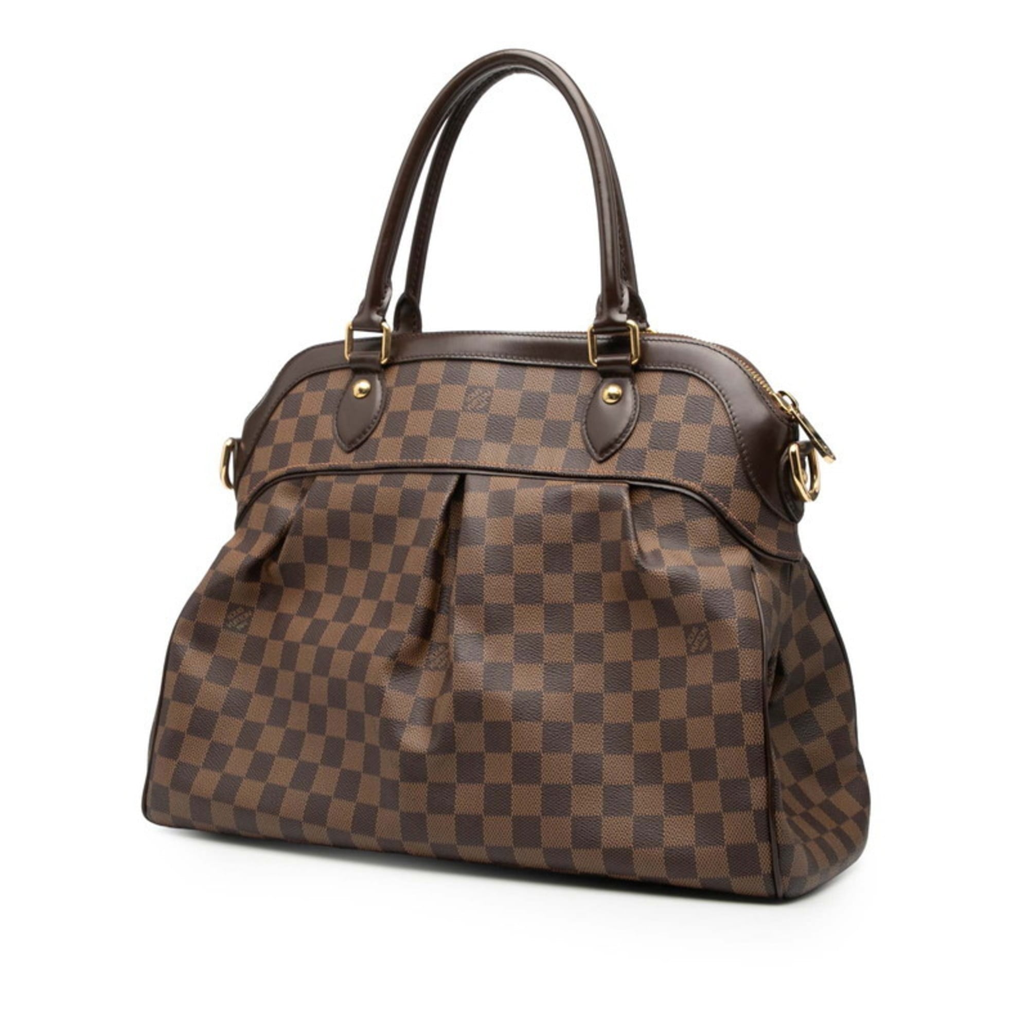 Louis Vuitton Brown Leather Pvc Handbag Shoulder Bag