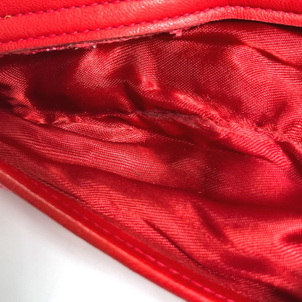 Chanel Red Cloth Shoulder Bag