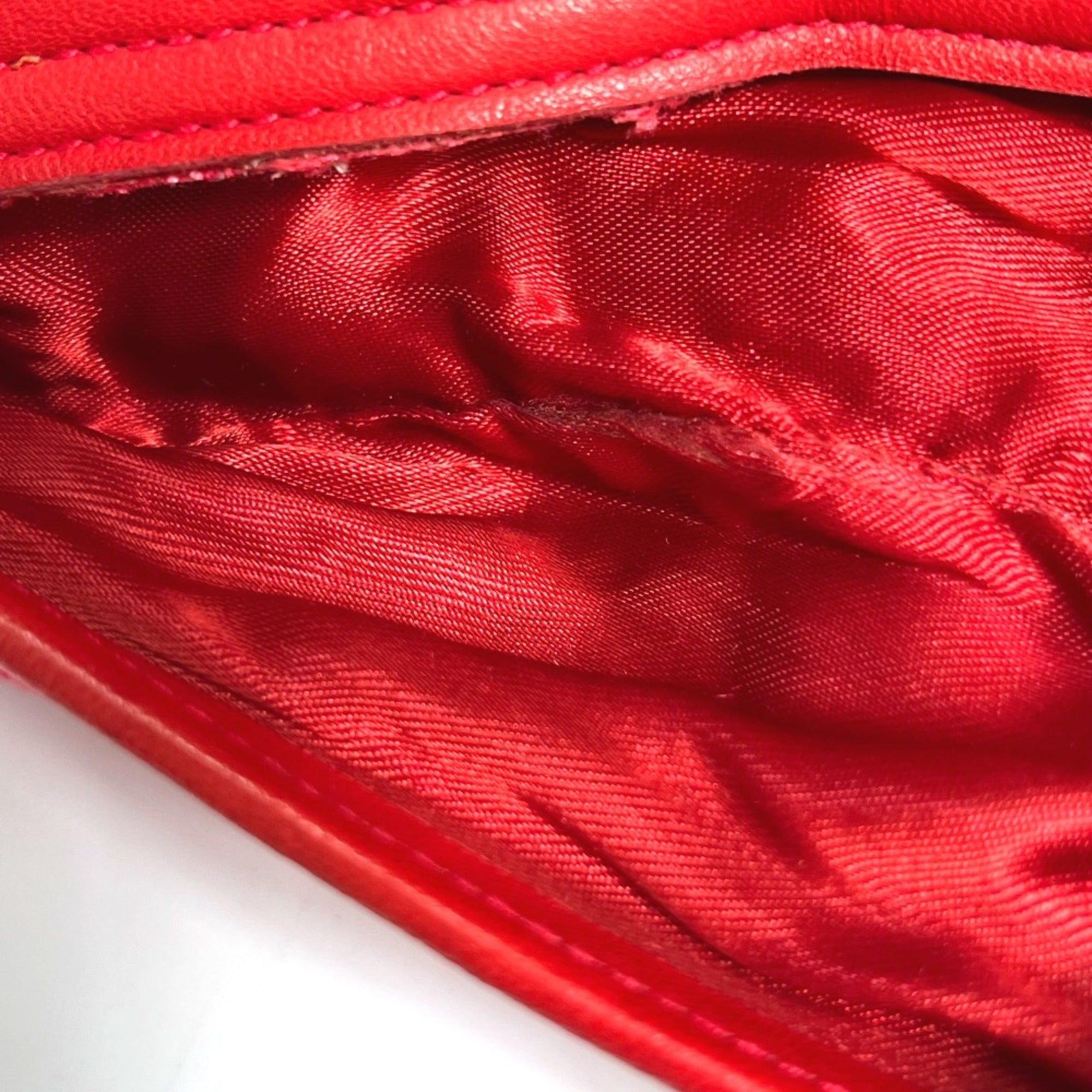 Chanel Red Cloth Shoulder Bag
