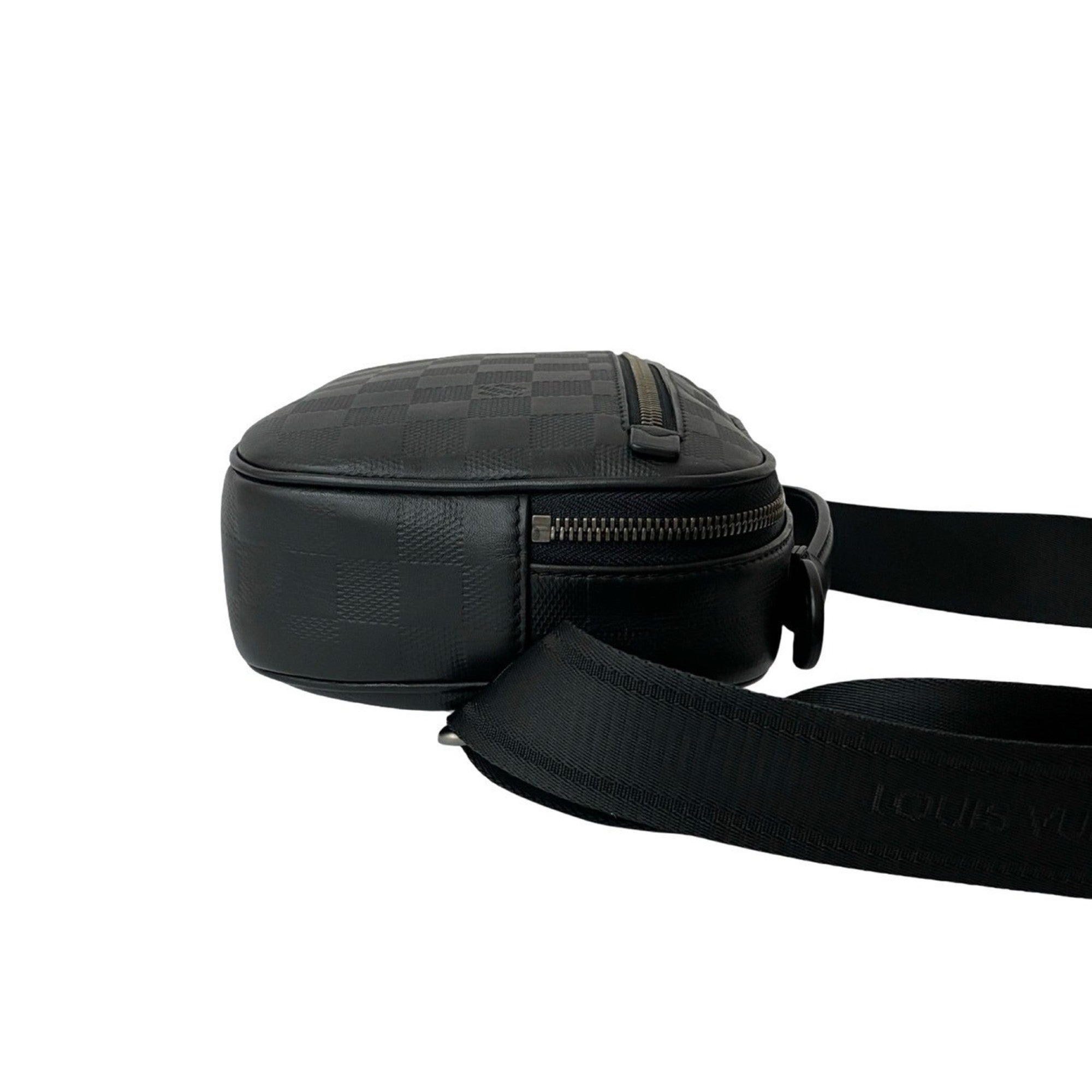 Louis Vuitton Black Leather Handbag Sling Bag