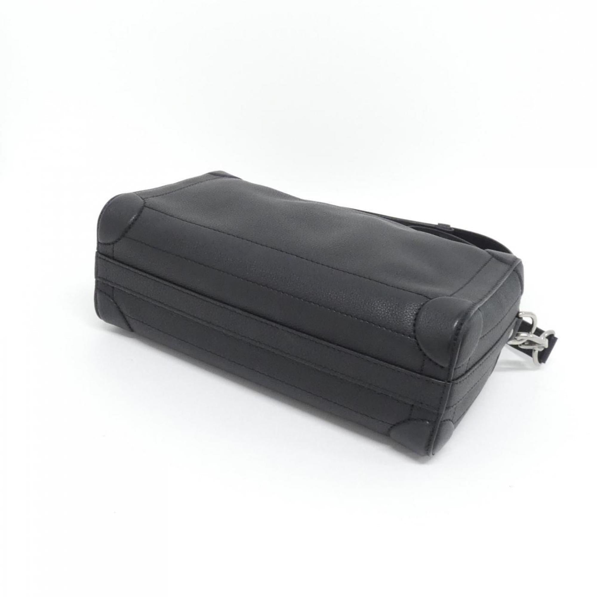 Louis Vuitton Black Leather Shoulder Bag