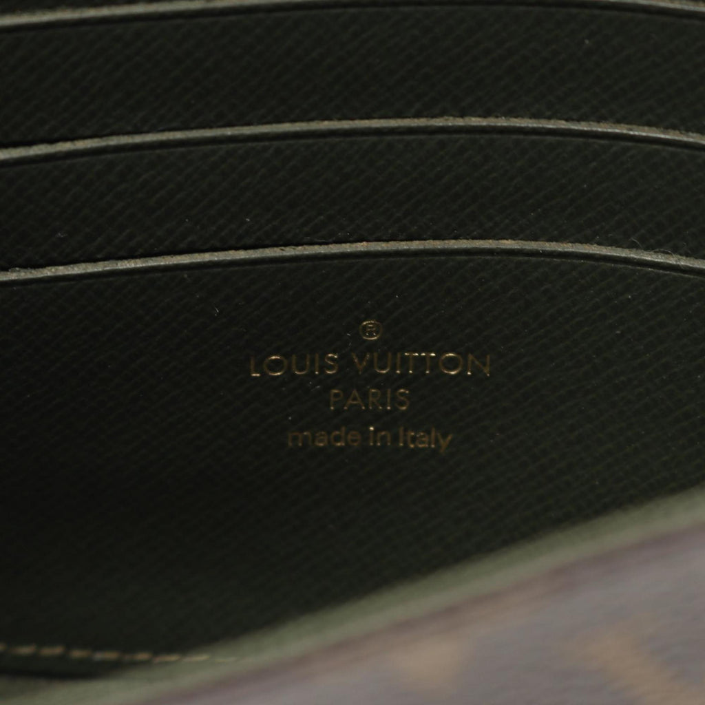 Louis Vuitton Brown Green Coated Canvas Pochette Shoulder Bag