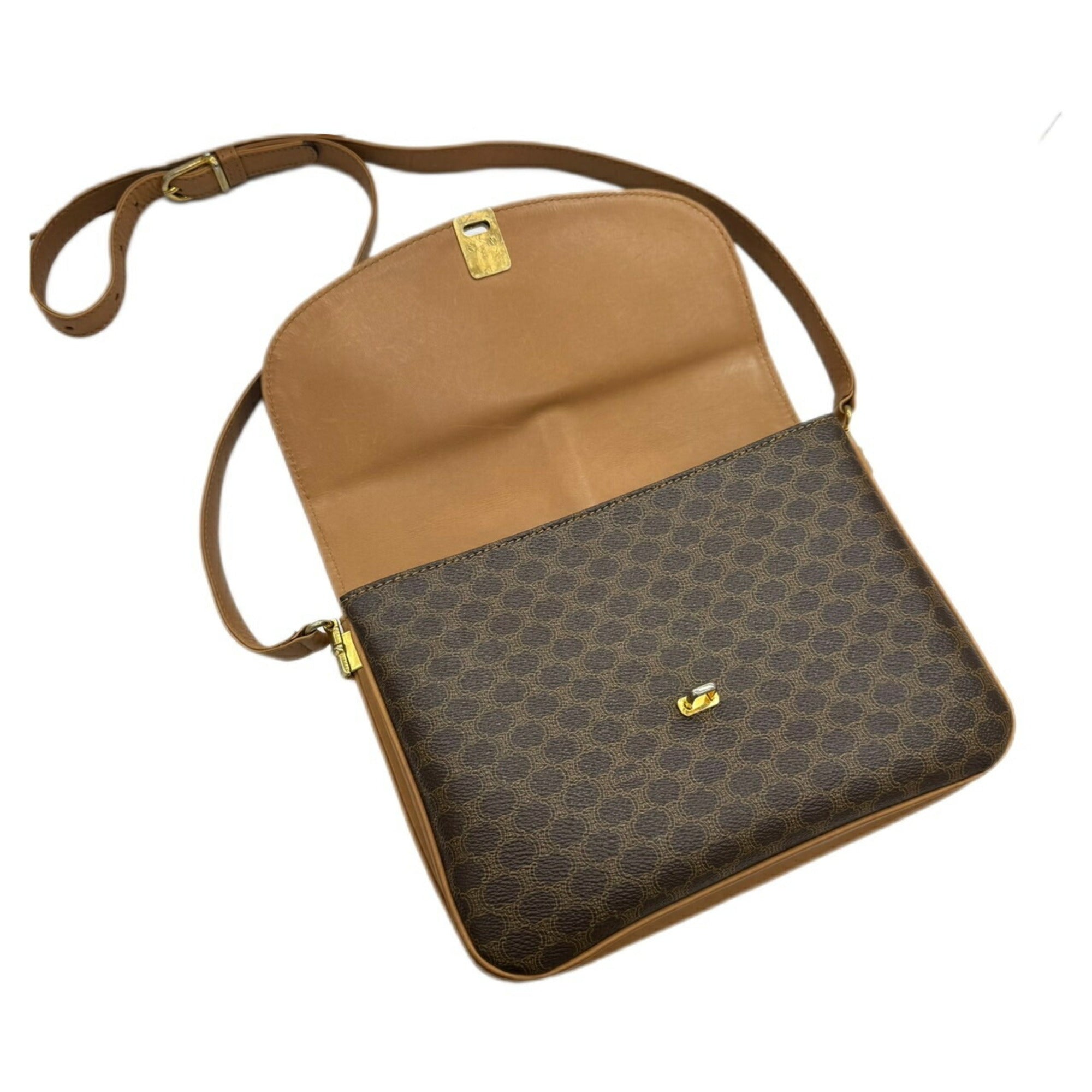 Celine Brown Pvc Shoulder Bag