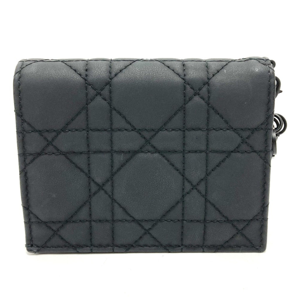 Christian Dior Black Leather Wallet (Bi-Fold) (Pre-Owned)