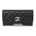 Chanel Black Grained Calfskin Wallet (Bi-Fold)