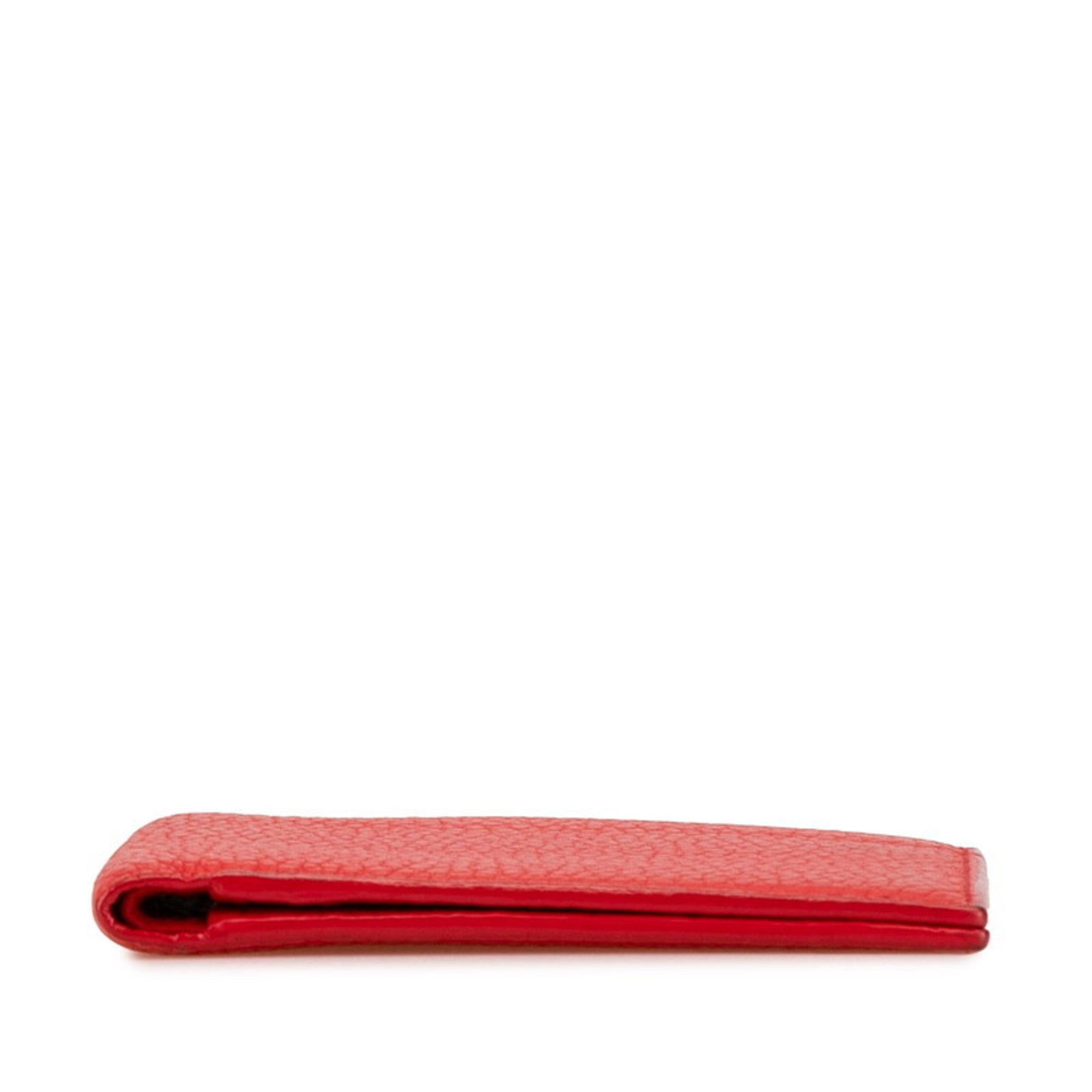 Bottega Veneta Red Color Leather Wallet (Bi-Fold)