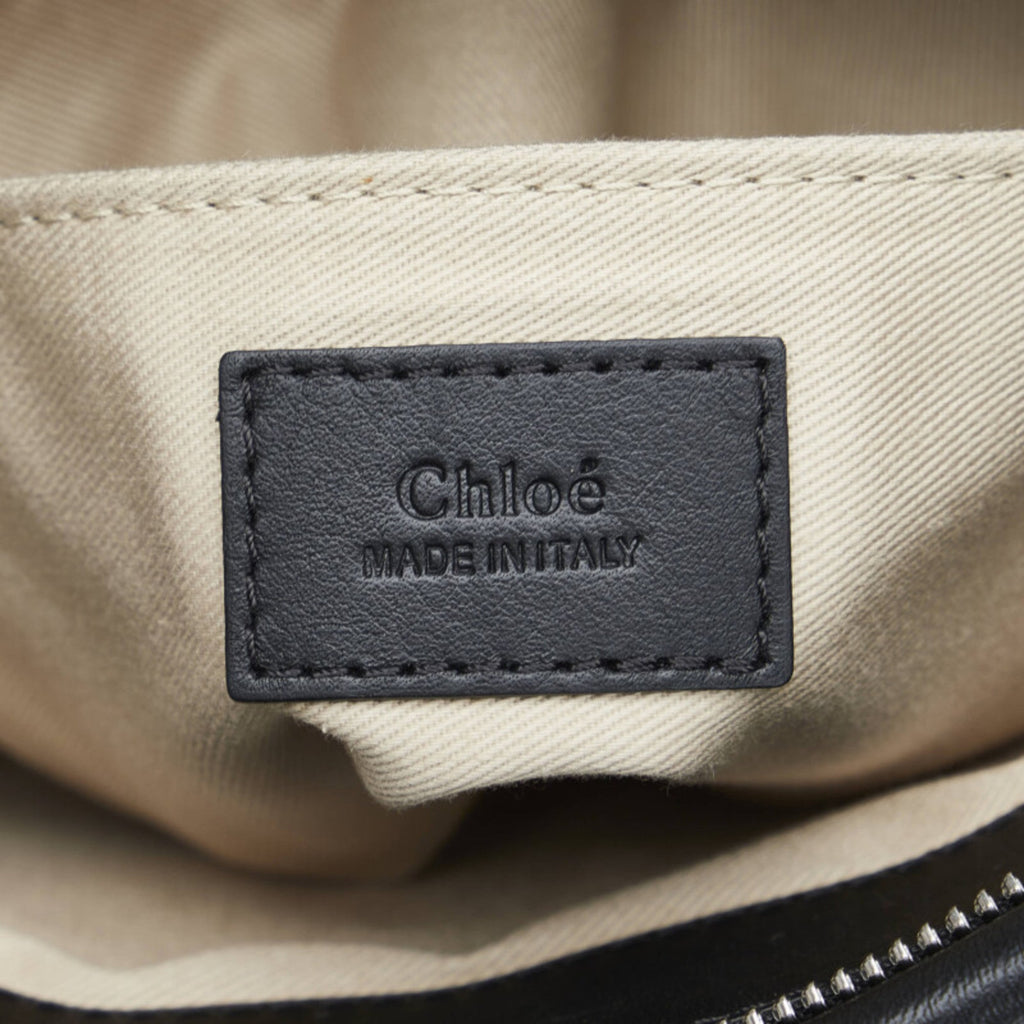 Chloé Ethel Black Khaki Handbag Shoulder Bag Tote Bag (Pre-Owned)