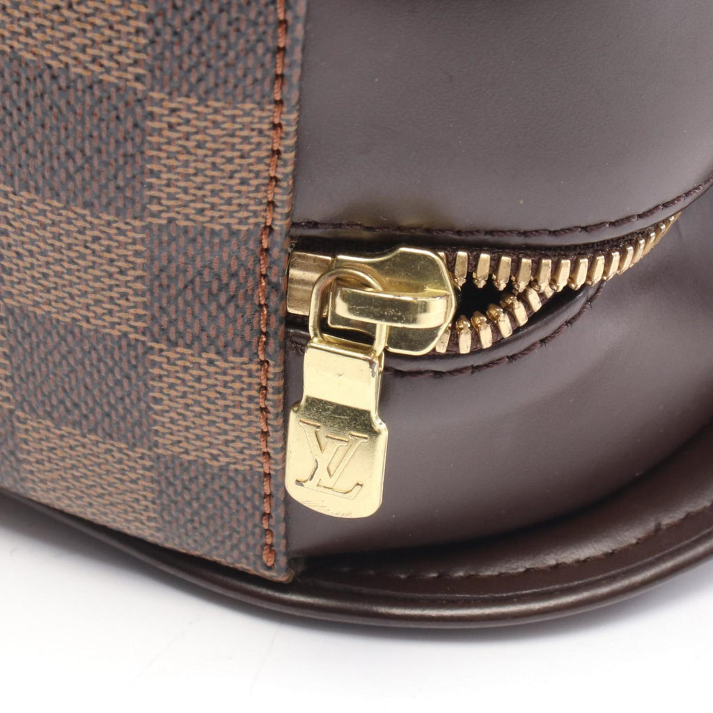 Louis Vuitton Brown Damier Canvas Coated Canvas Leather Handbag
