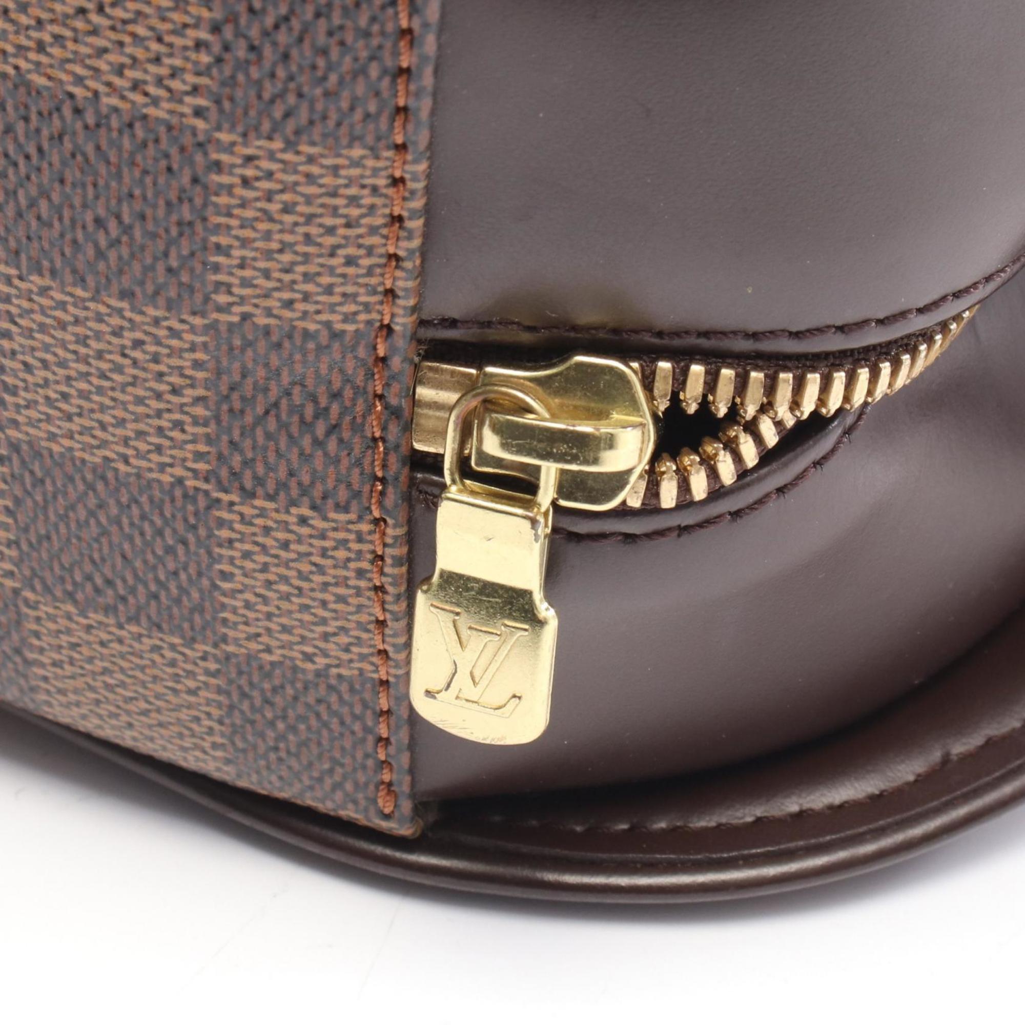 Louis Vuitton Brown Damier Canvas Coated Canvas Leather Handbag